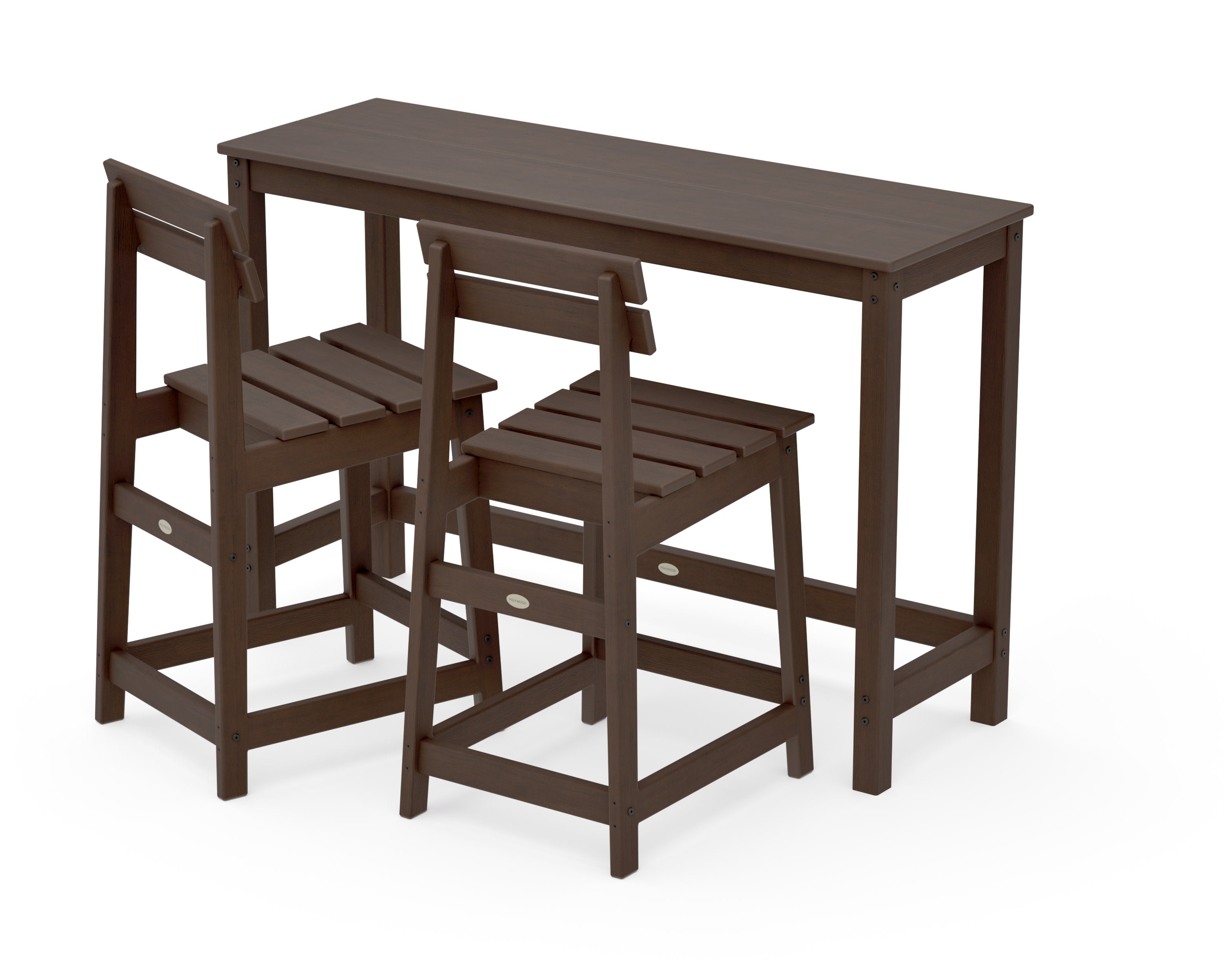 Modern Studio Plaza Counter Chair 3-Piece Balcony Set in Kona