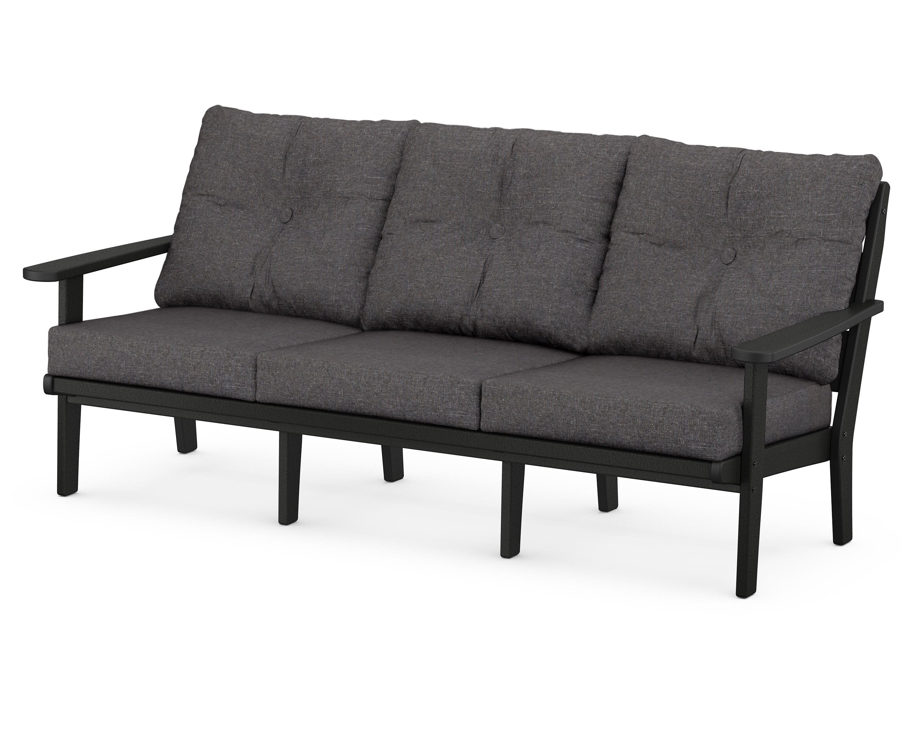 Lakeside Deep Seating Sofa in Black / Ash Charcoal