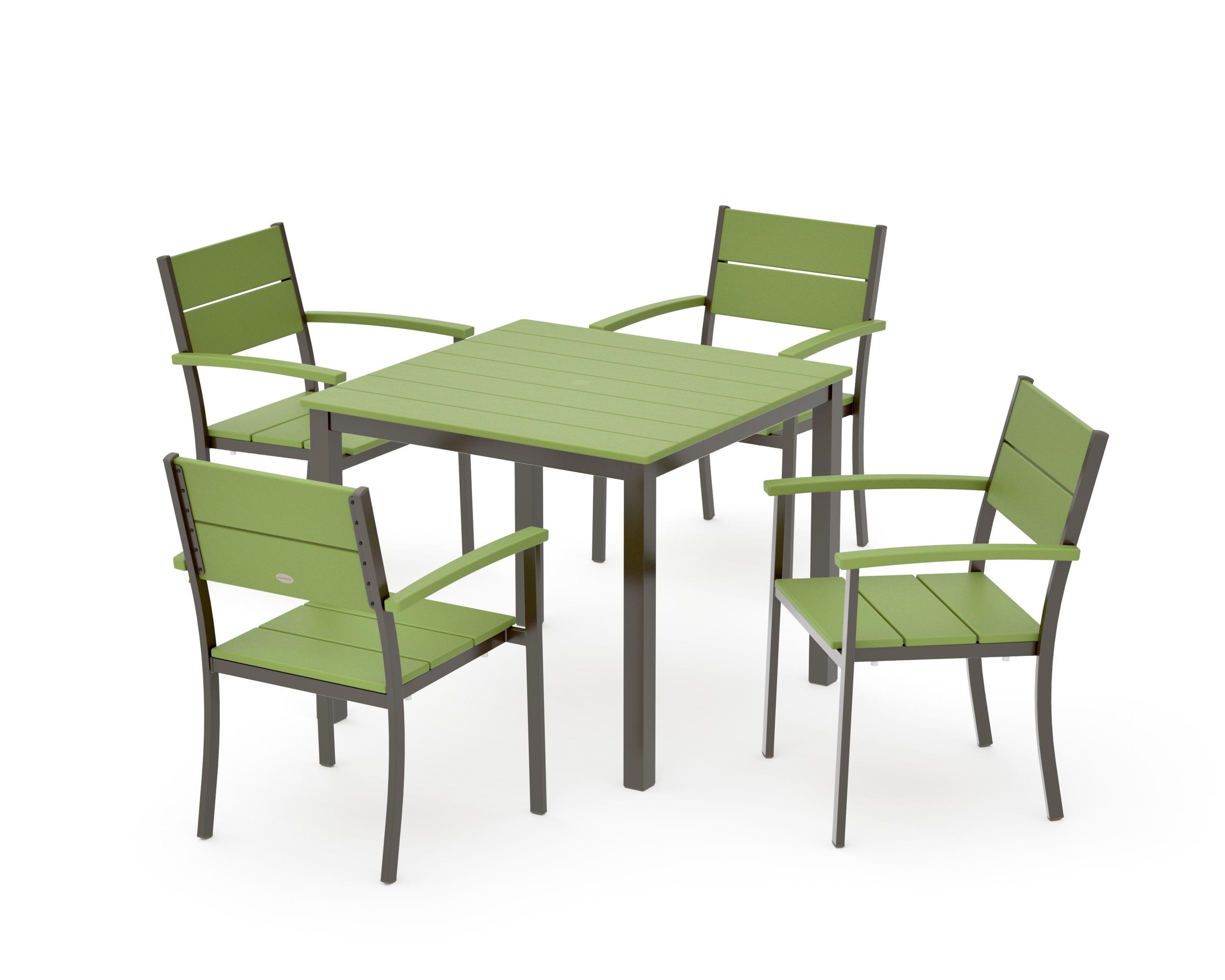 Main Street 5-Piece Dining Set in Bronze / Lime