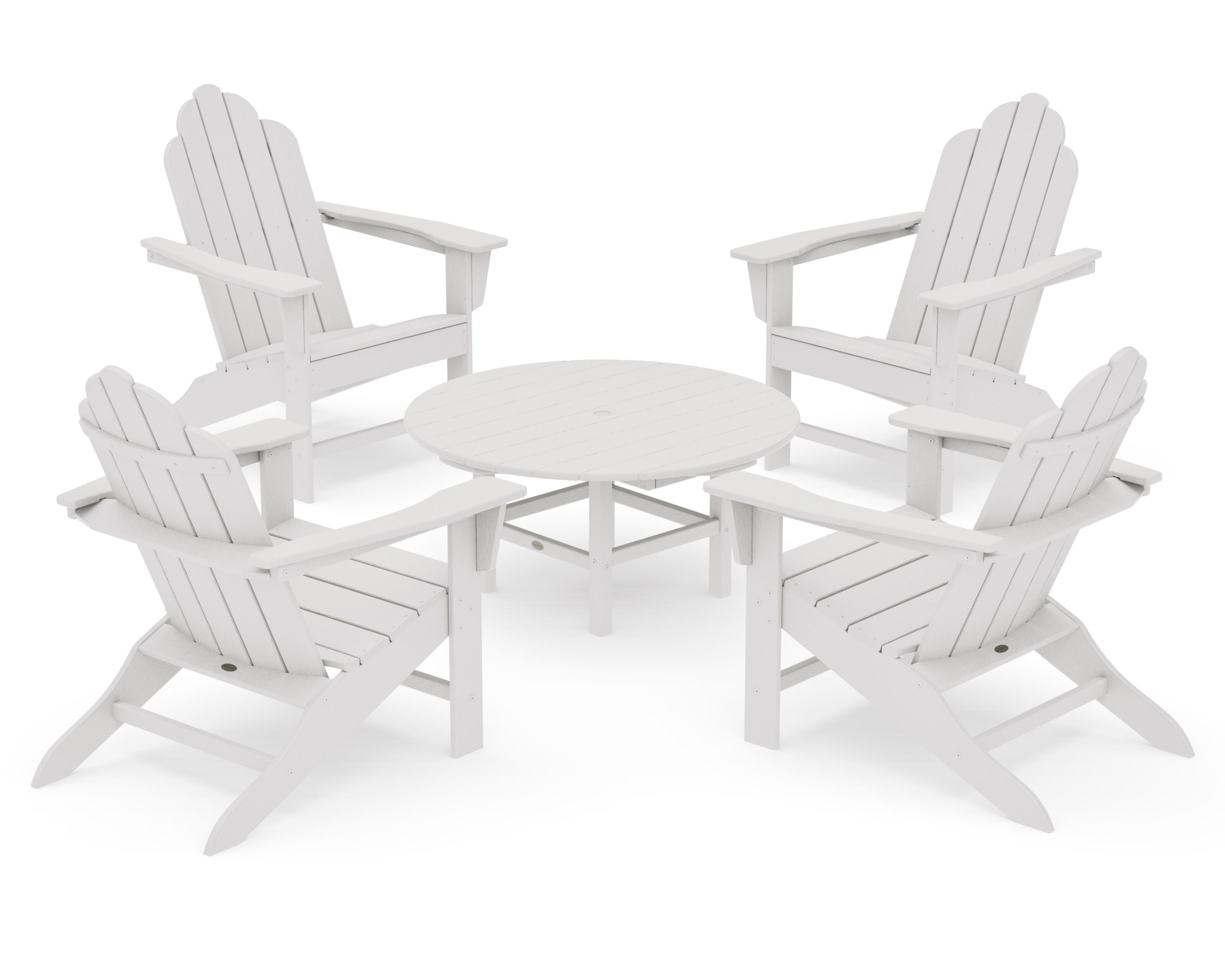 Long Island Adirondack 5-Piece Conversation Group in Vintage White