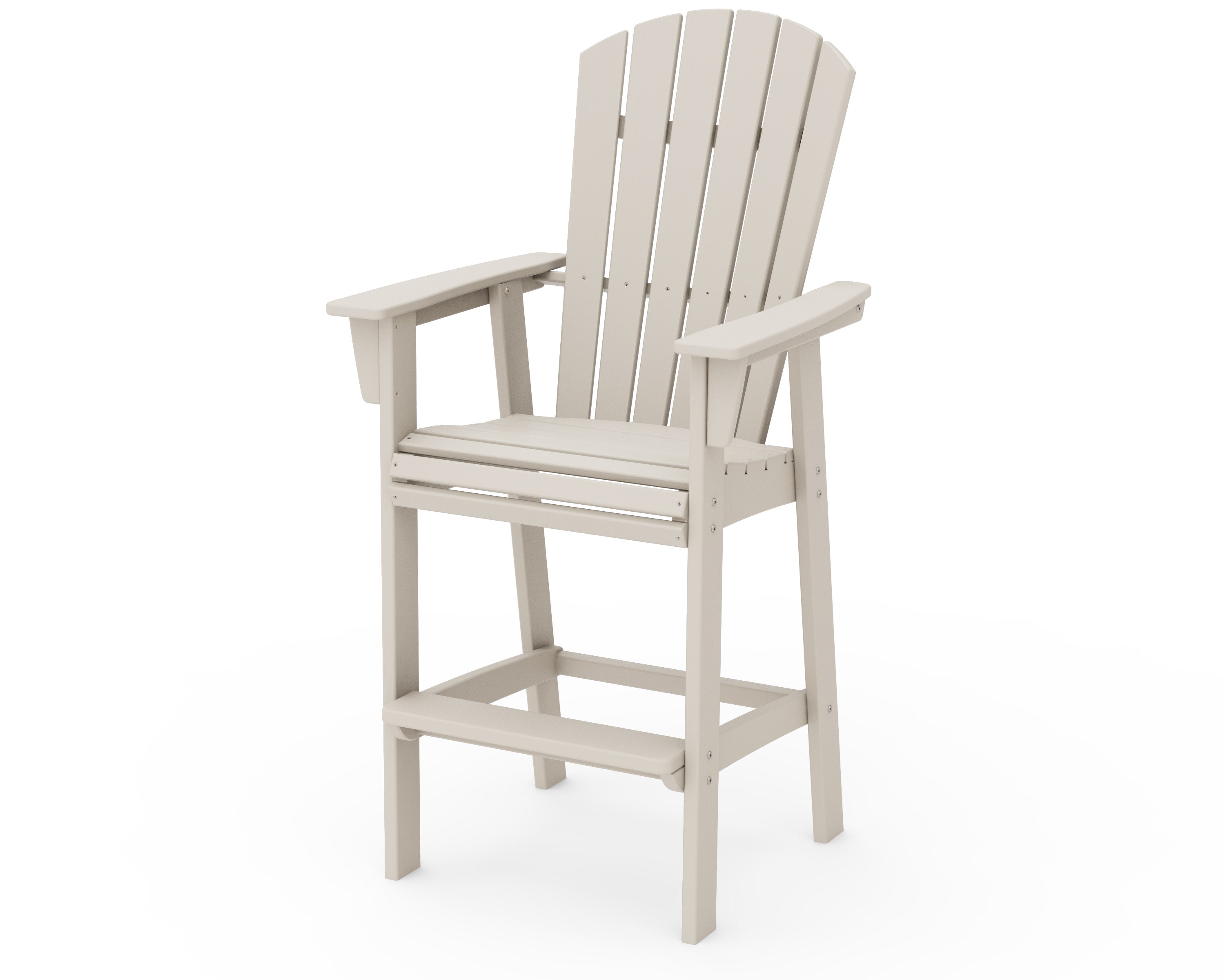 Nautical Curveback Adirondack Bar Chair in Sand