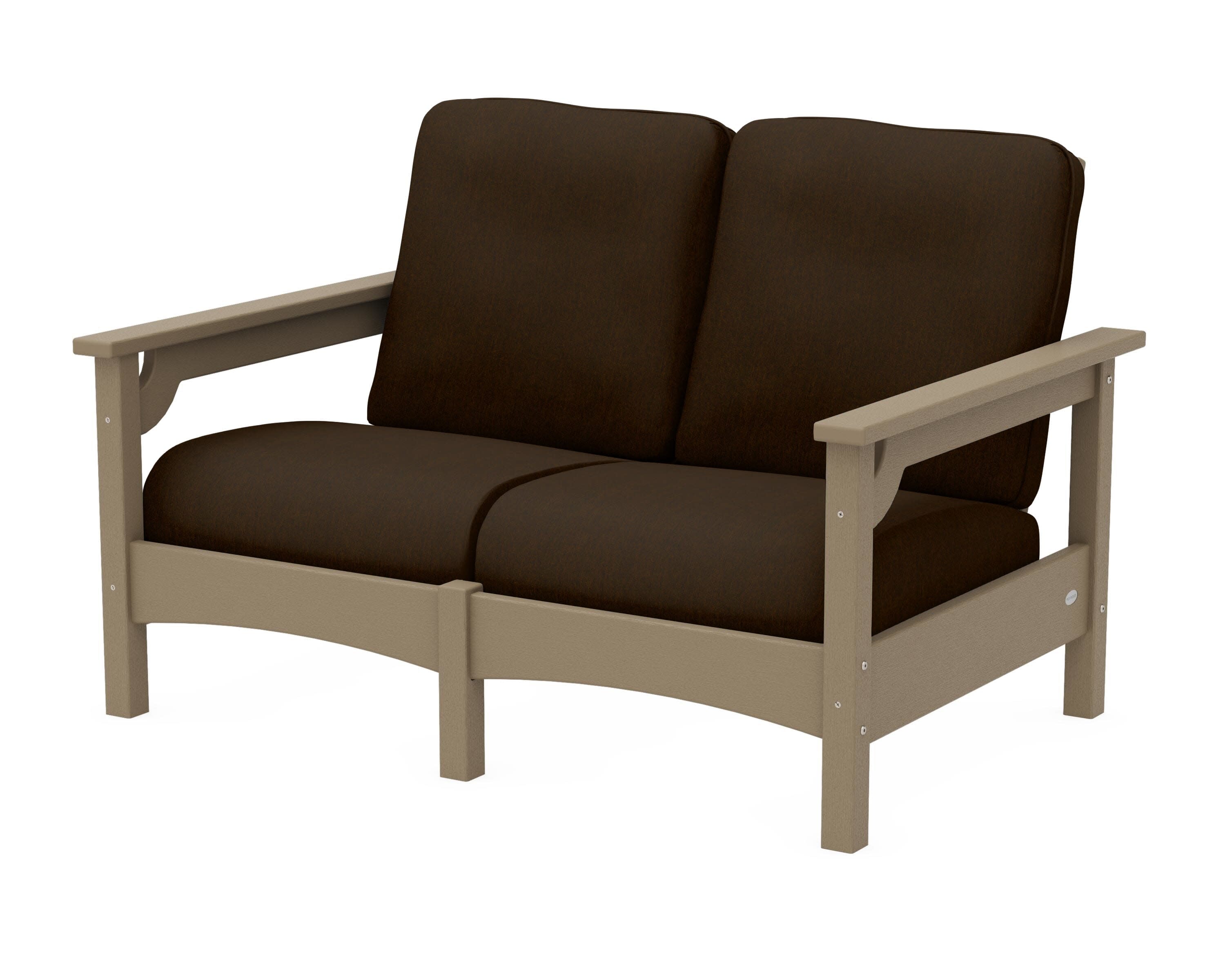 Club Loveseat in Vintage Sahara / Canvas Java