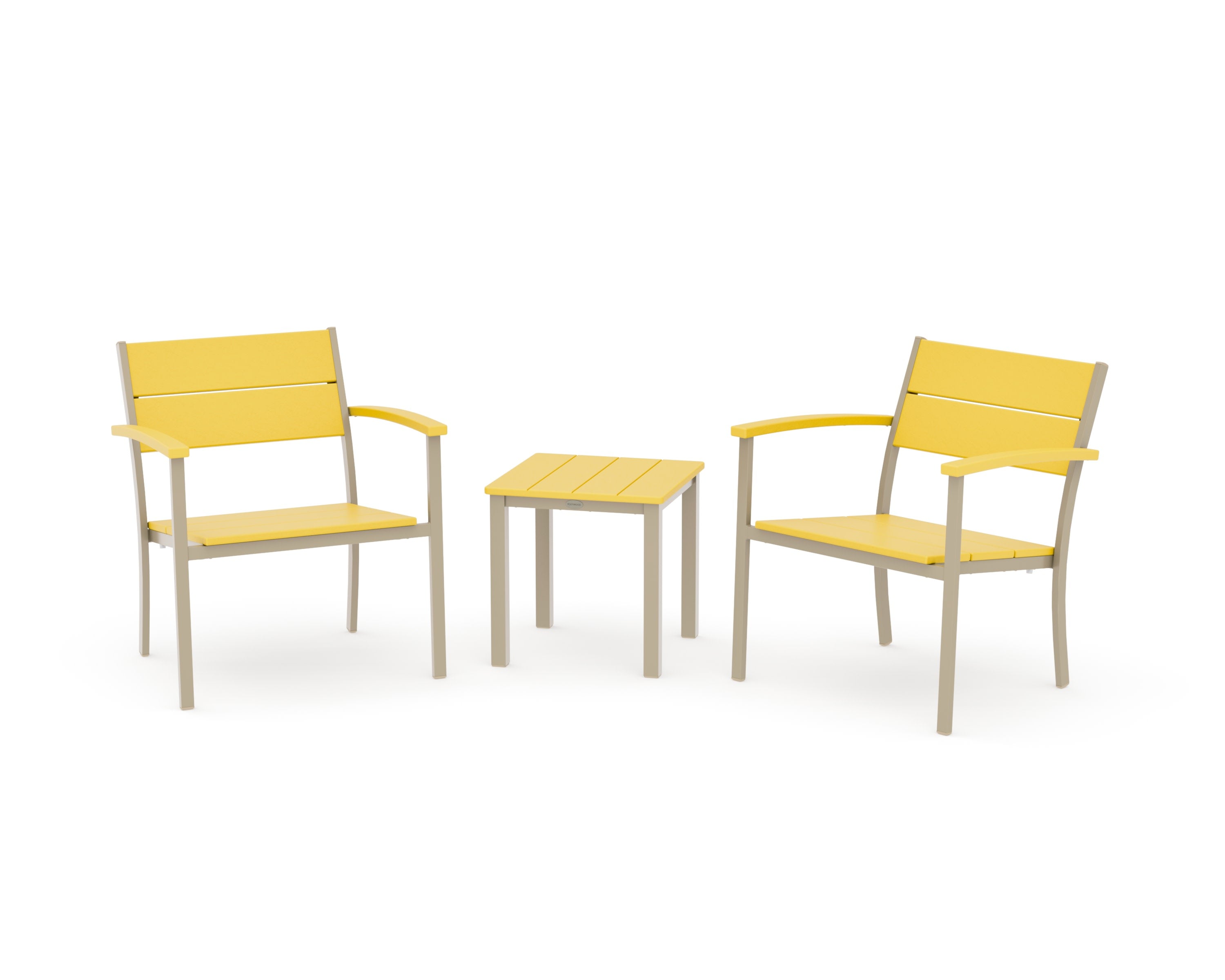 Main Street 3-Piece Lounge Chair Set in Sand / Lemon