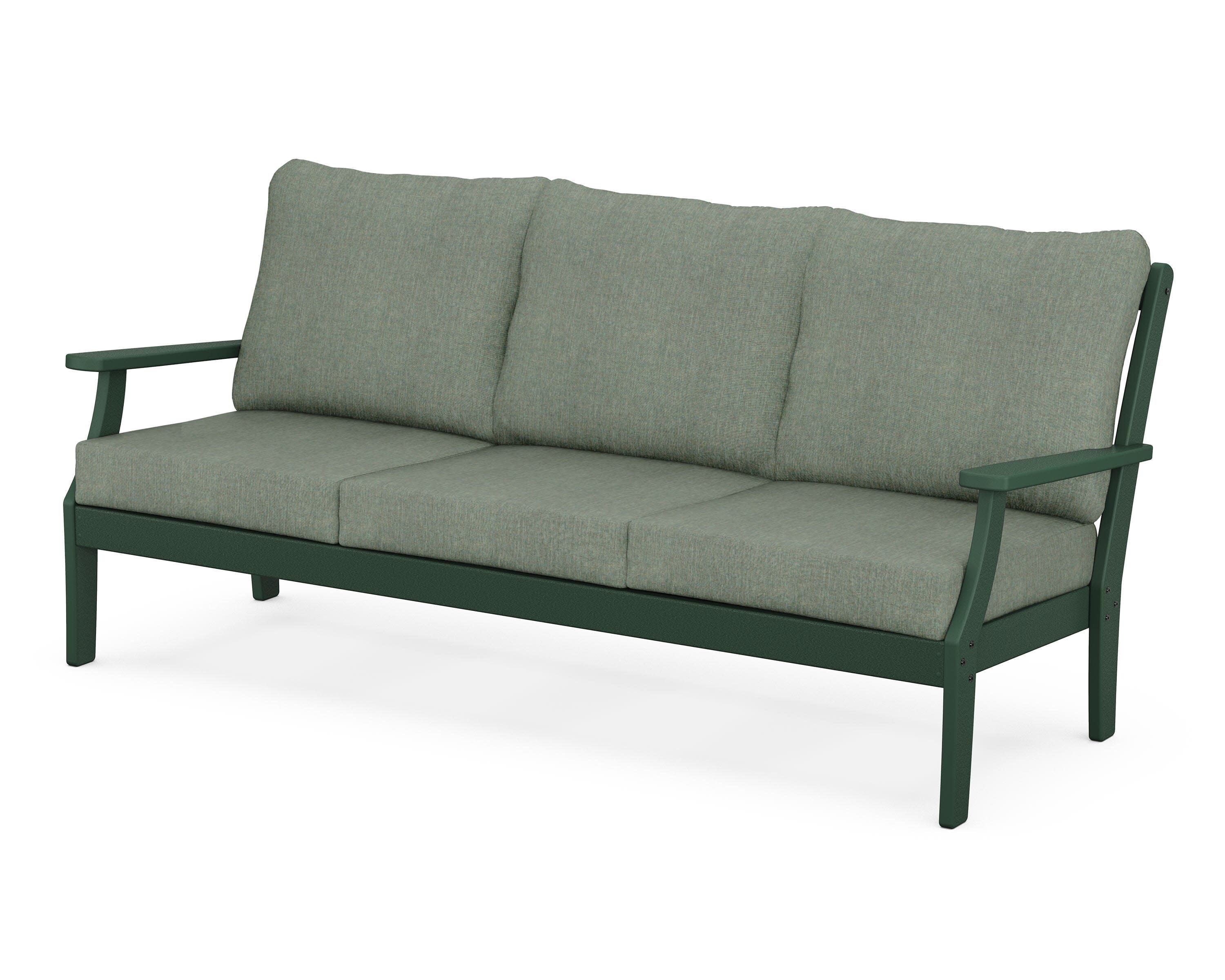 Braxton Deep Seating Sofa in Green / Cast Sage