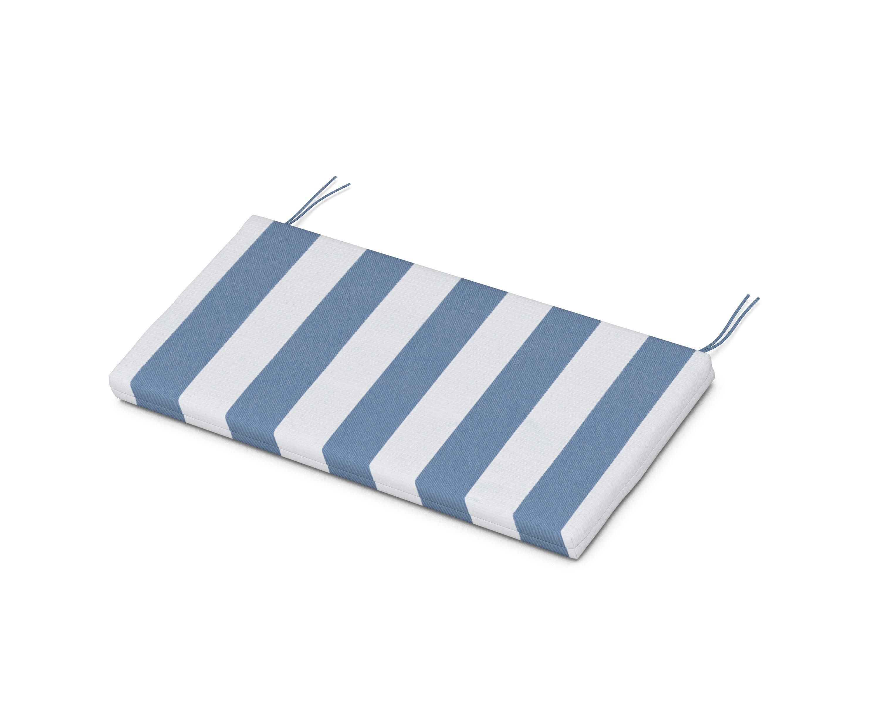 Kids Bench Seat Pad in Cabana Stripe Sky Blue