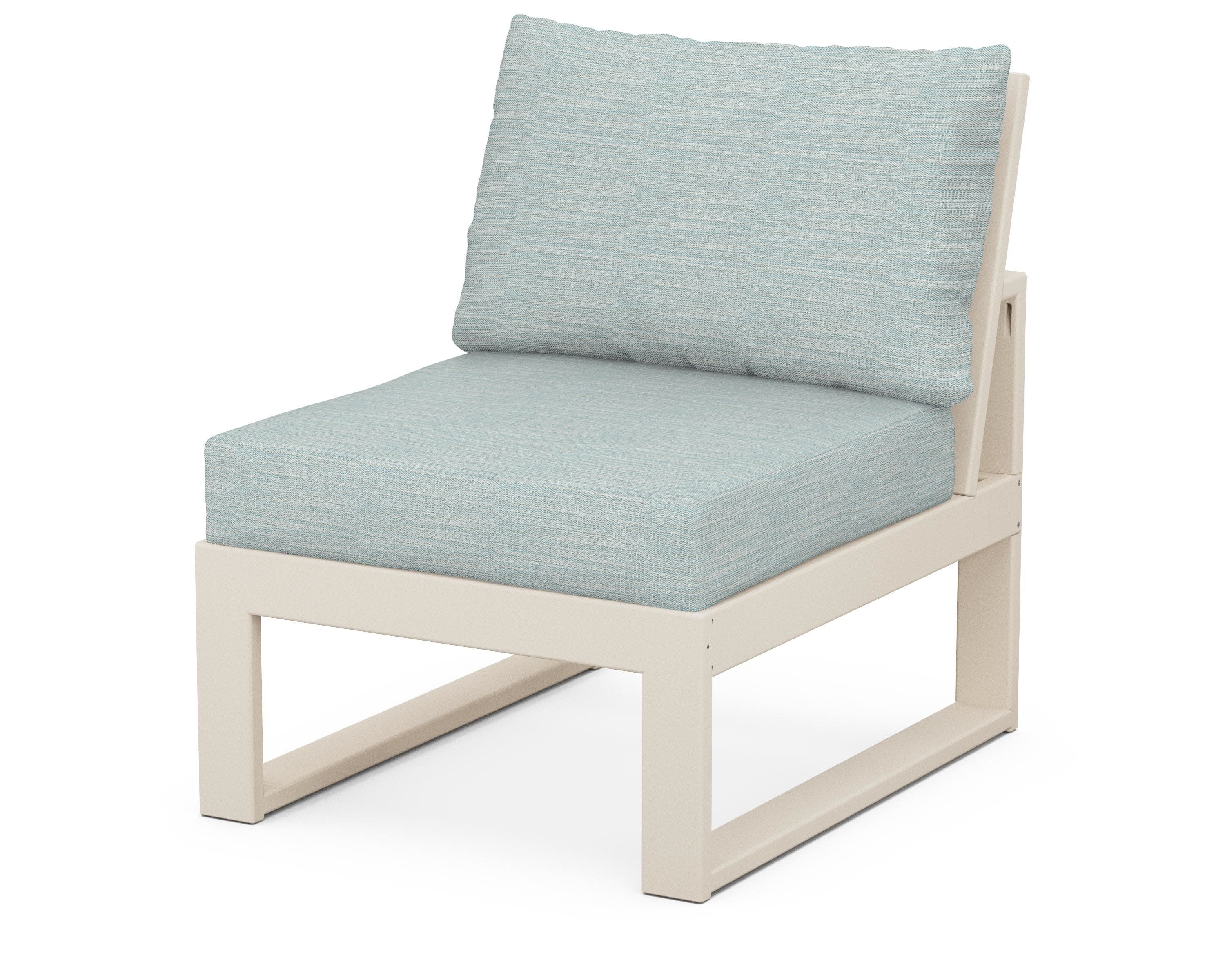 Modular Armless Chair in Sand / Soothe Mist