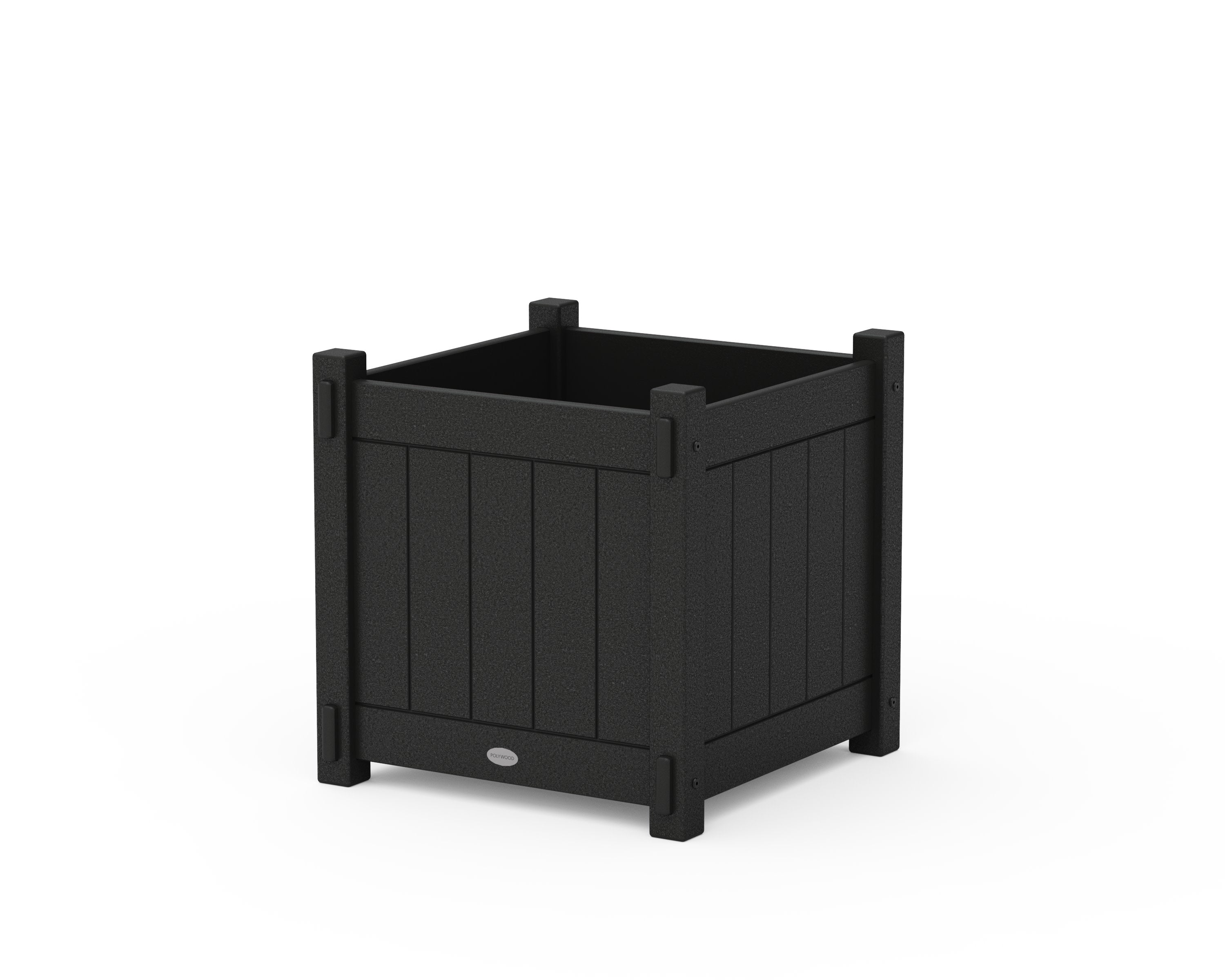 Vineyard Large Square Planter Box in Black