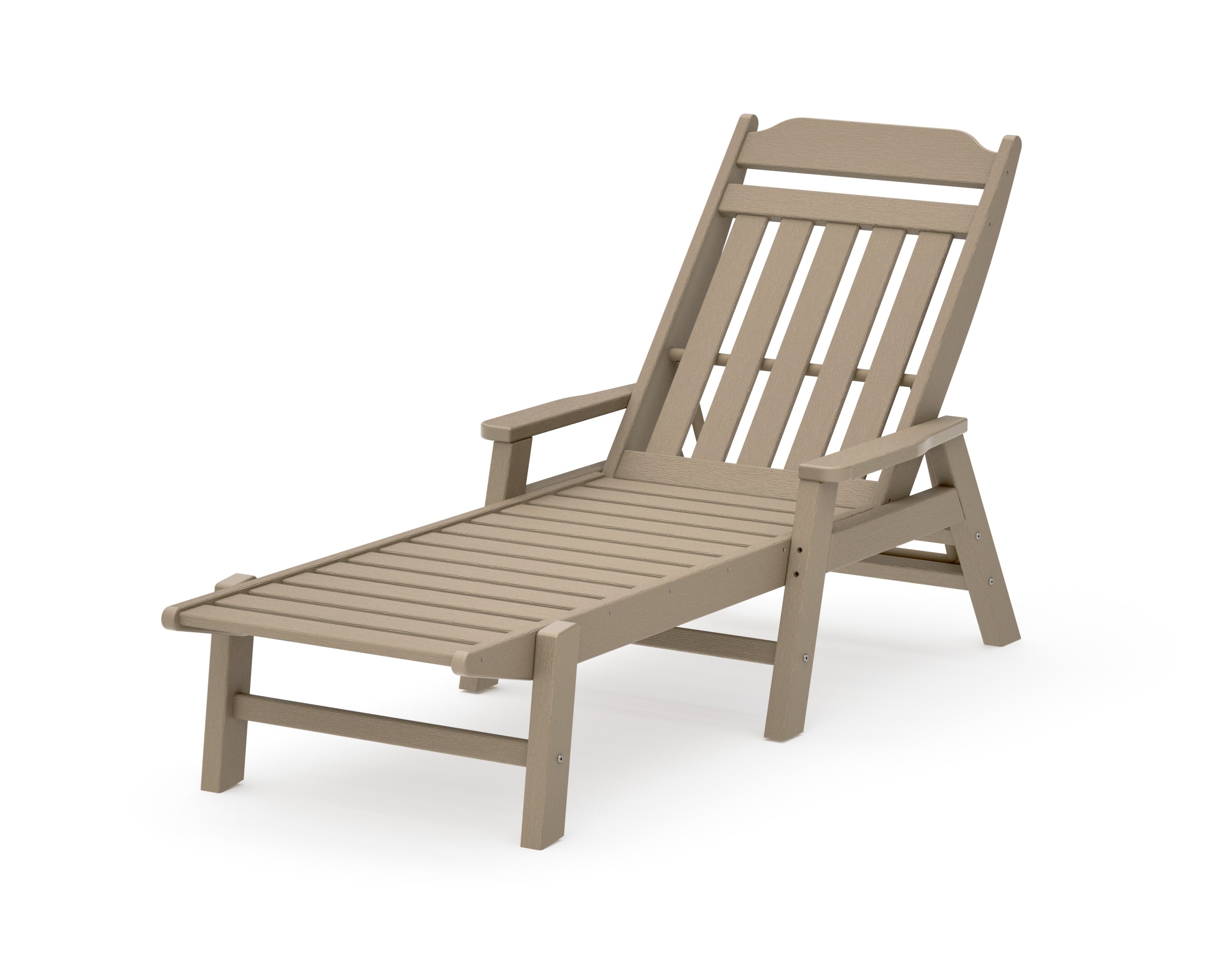 Cottage Chaise with Arms in Vintage Sahara