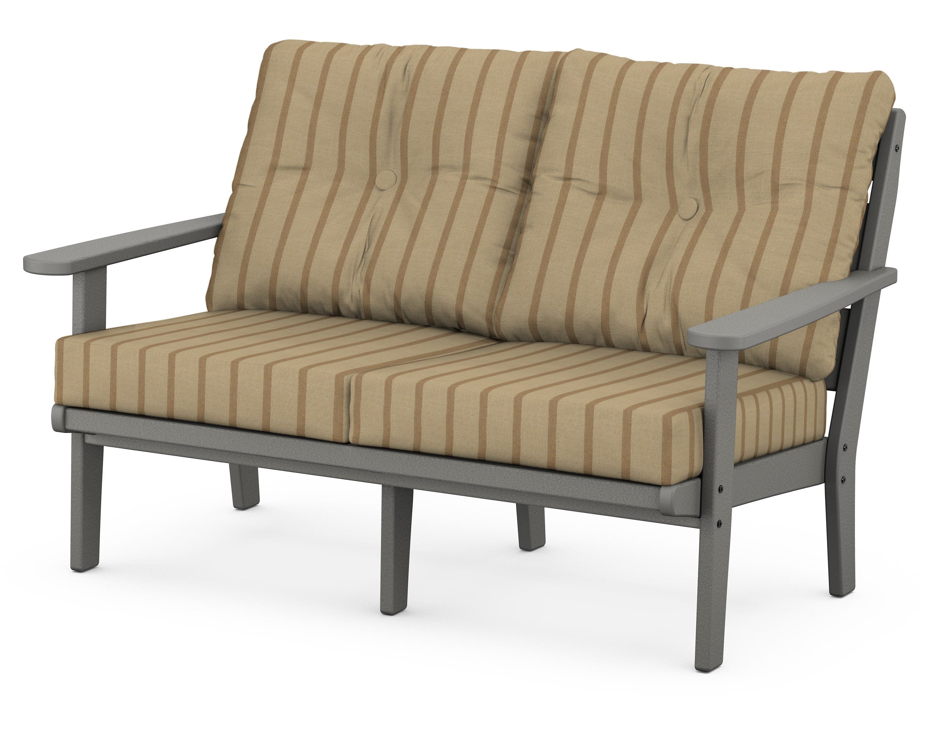 Lakeside Deep Seating Loveseat in Slate Grey / Unwind Driftwood
