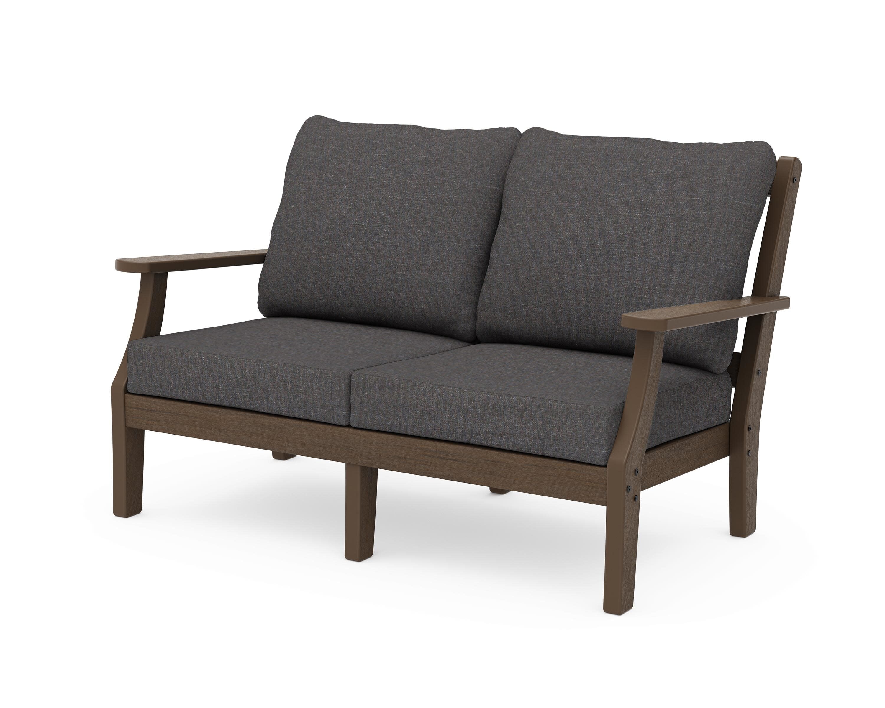 Chinoiserie Deep Seating Loveseat in Kona / Ash Charcoal