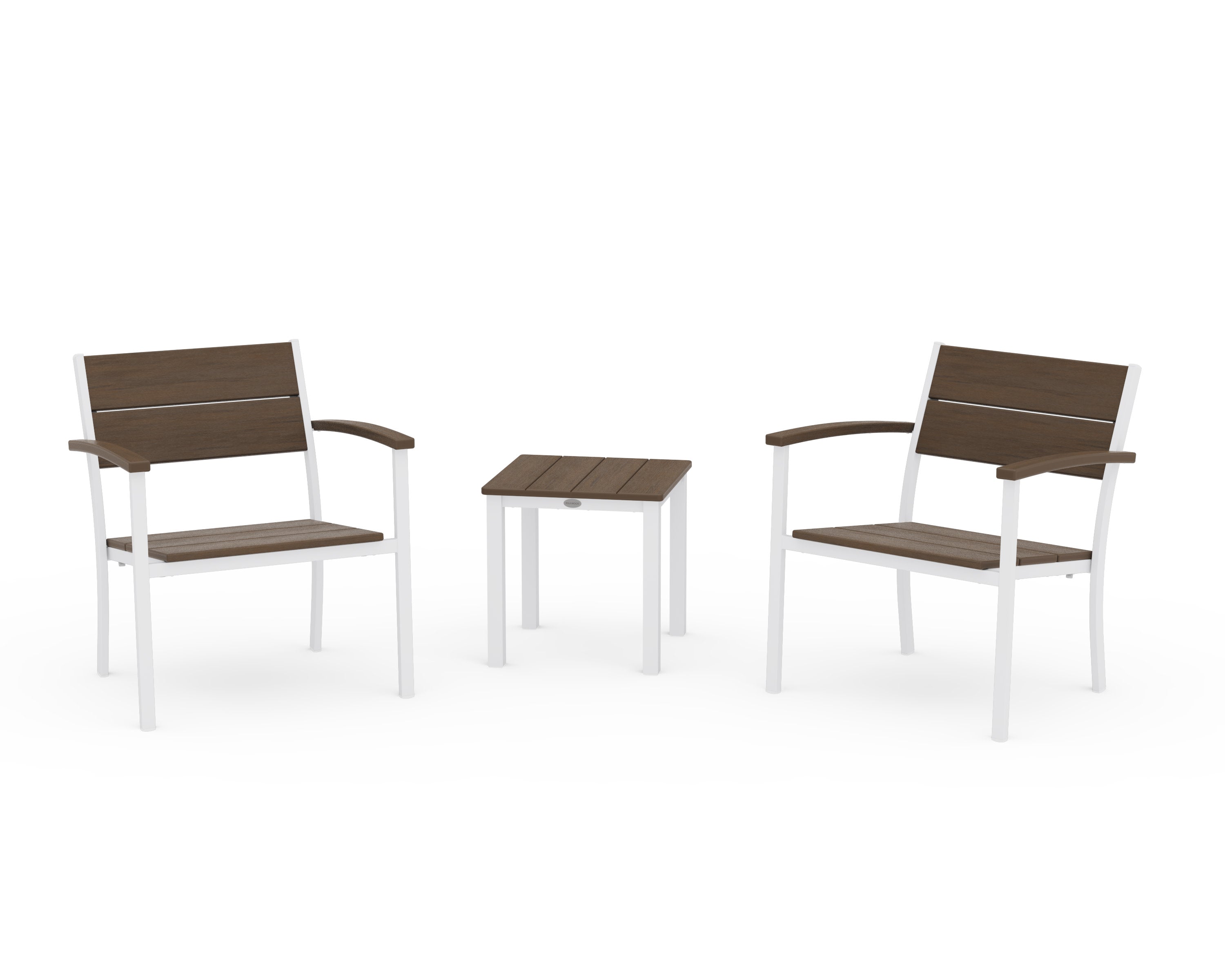 Main Street 3-Piece Lounge Chair Set in White / Kona