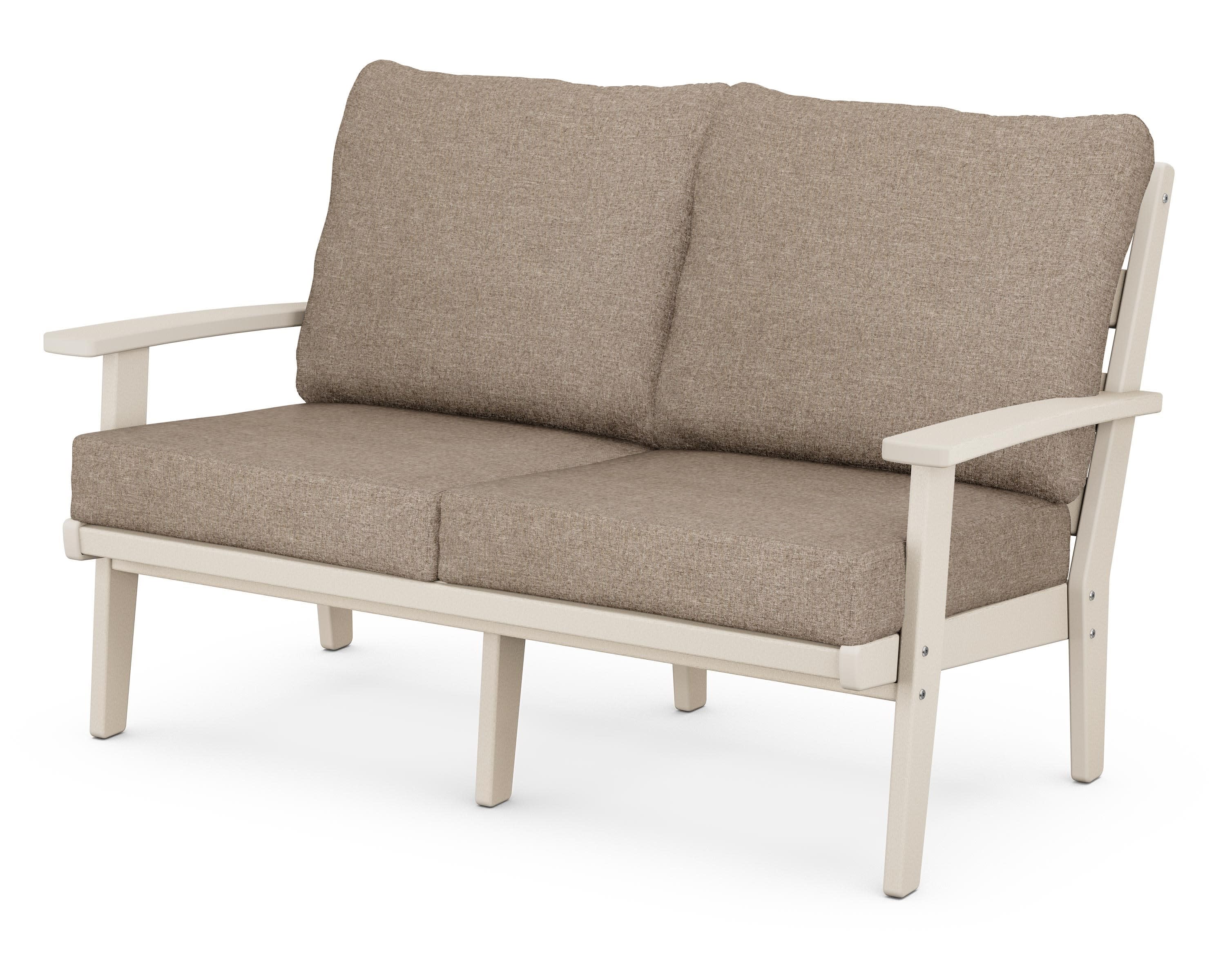 Grant Park Deep Seating Loveseat in Sand / Spiced Burlap