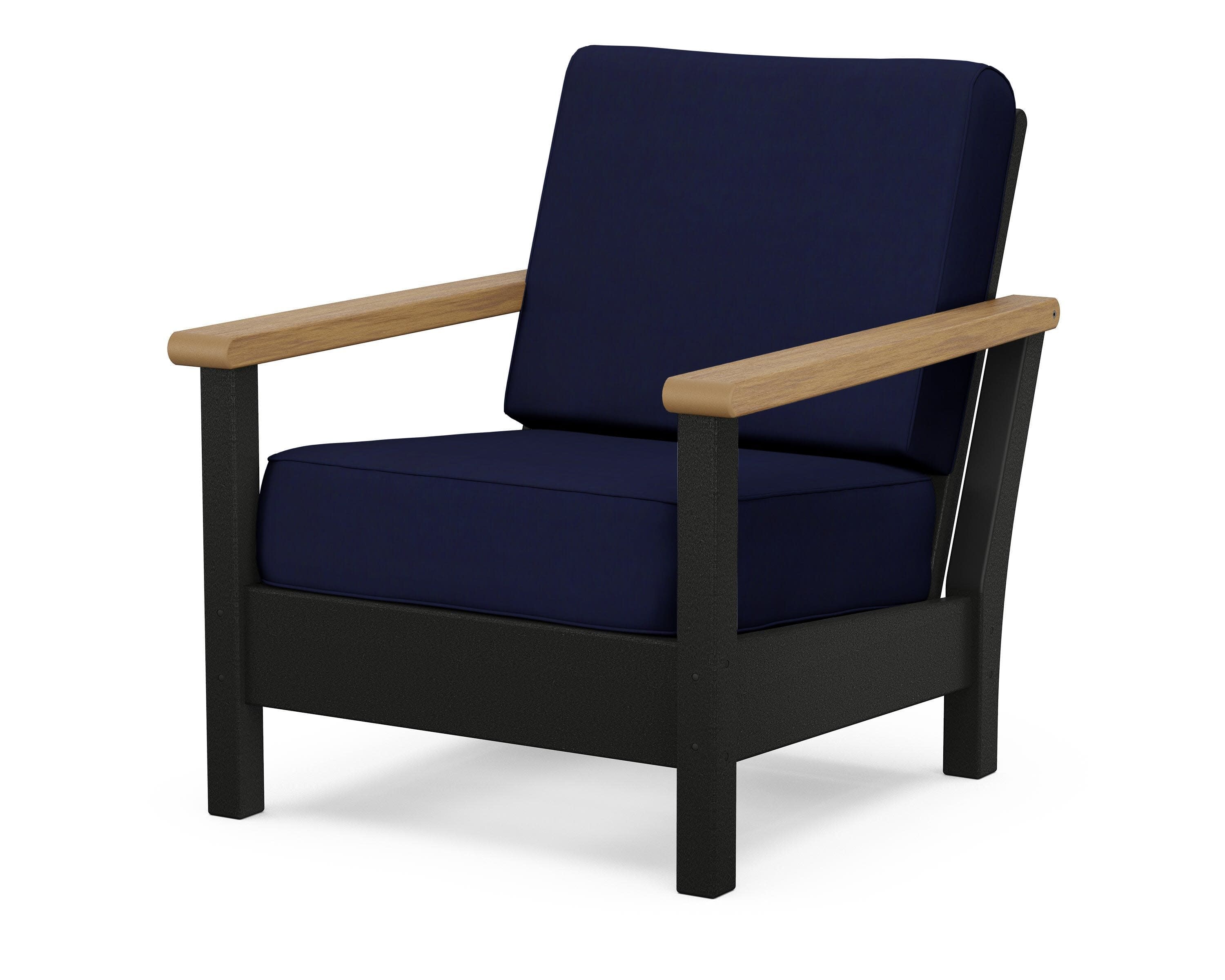Harbour Deep Seating Chair in Black / Natural / Navy