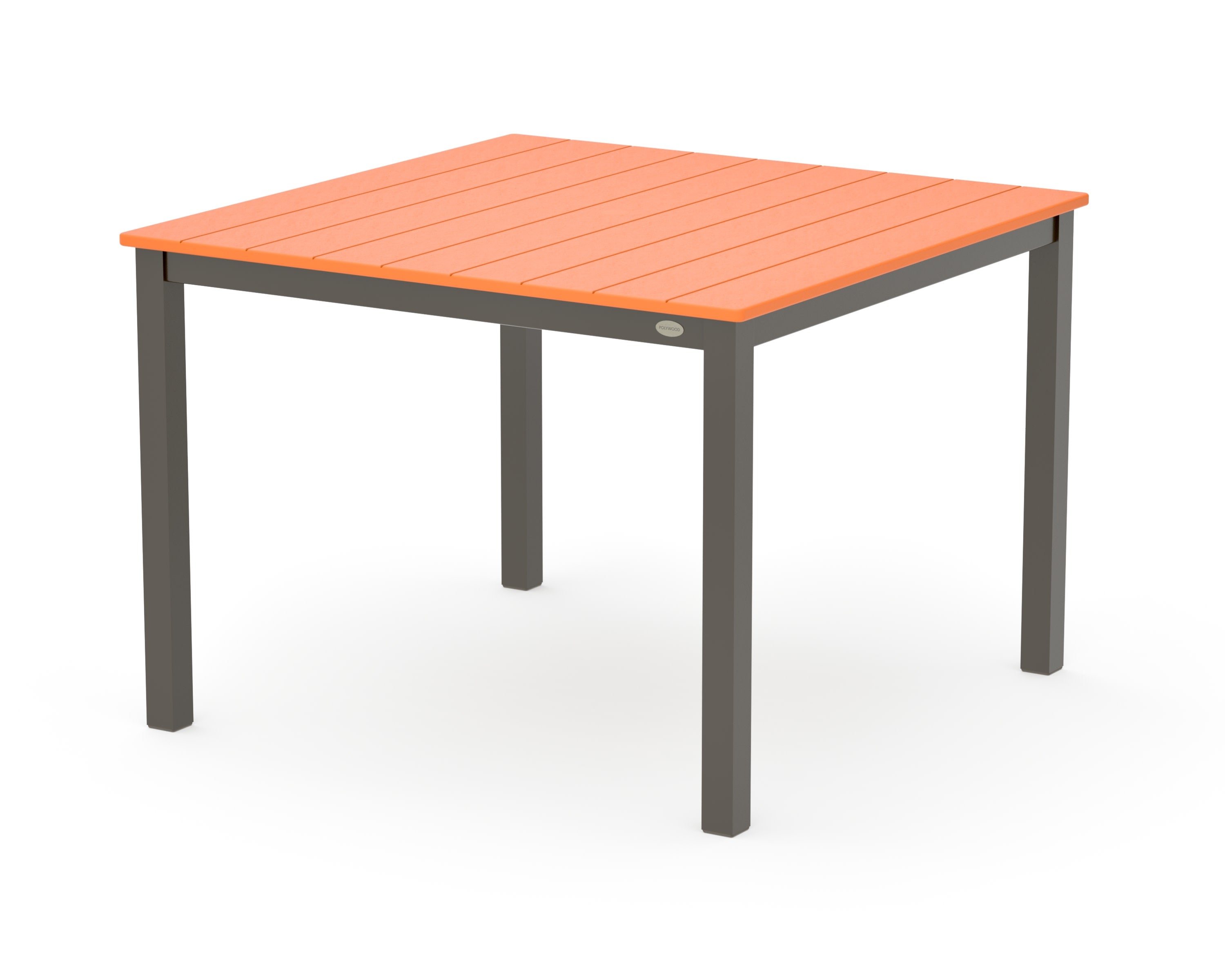 Main Street 42 x 42 Dining Table in Bronze / Tangerine