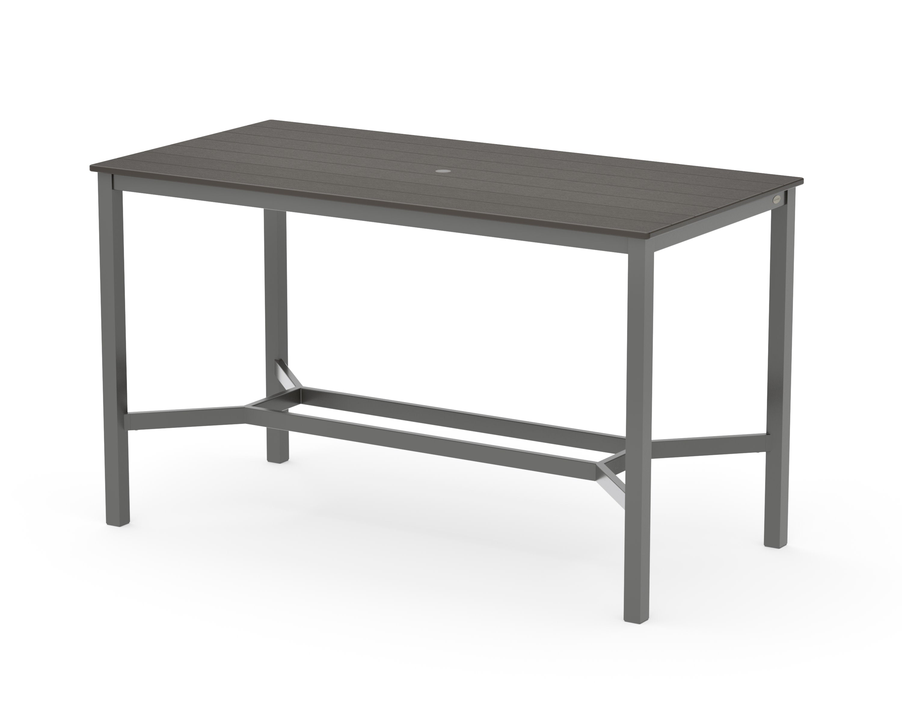 Main Street 36 x 72 Bar Table in Charcoal / Vintage Coffee