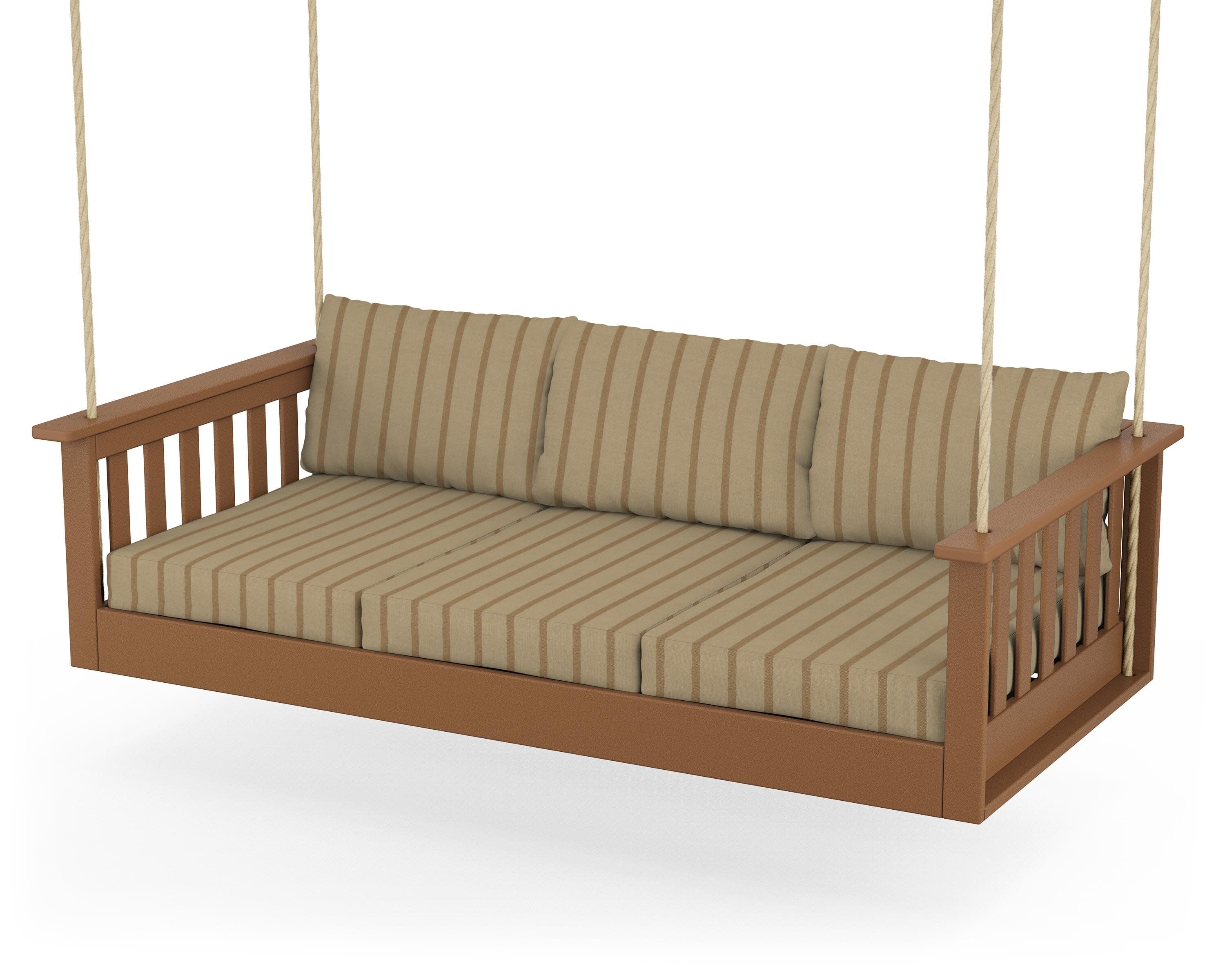 Vineyard Daybed Swing in Teak / Unwind Driftwood