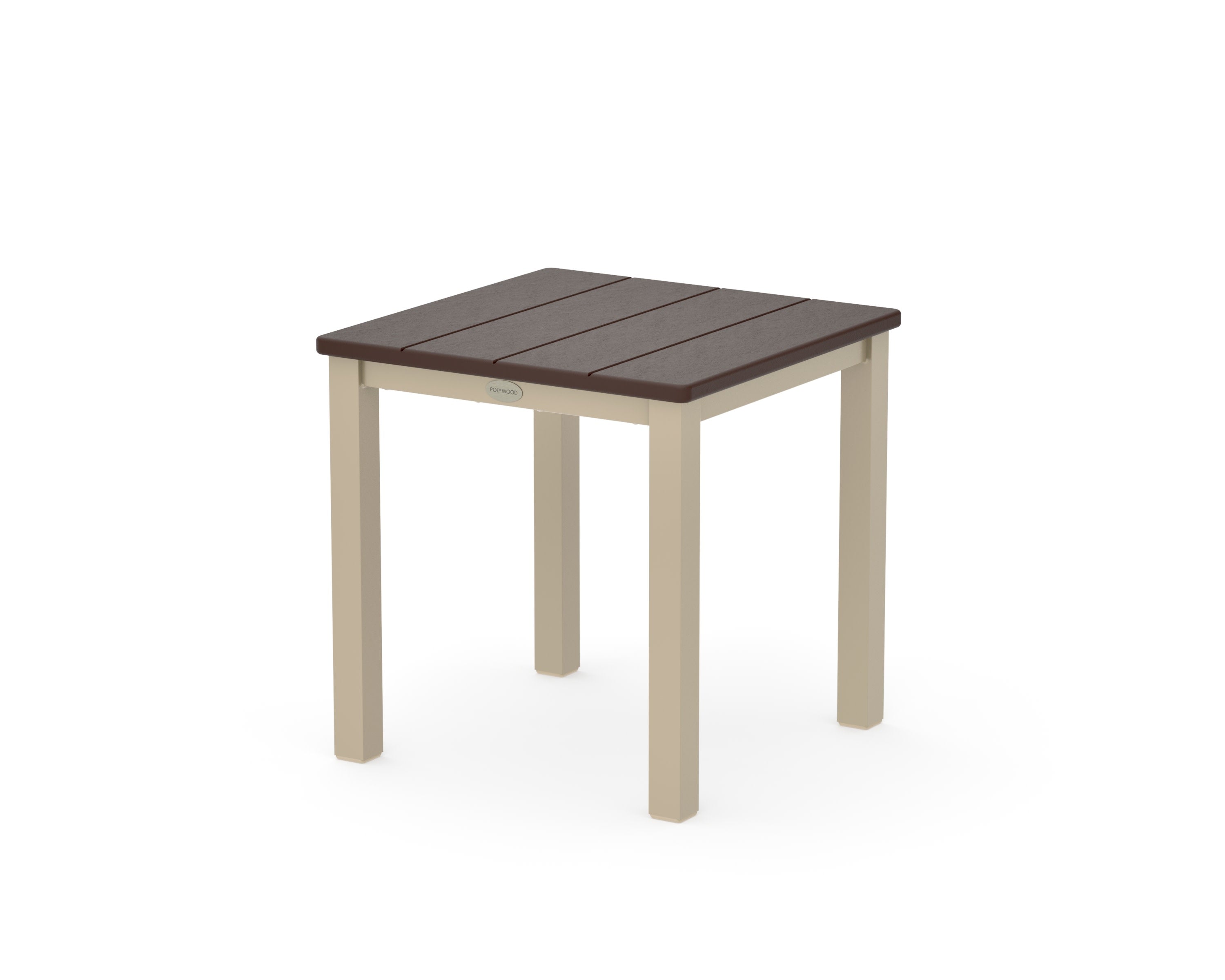 Main Street 18" Side Table in Sand / Mahogany