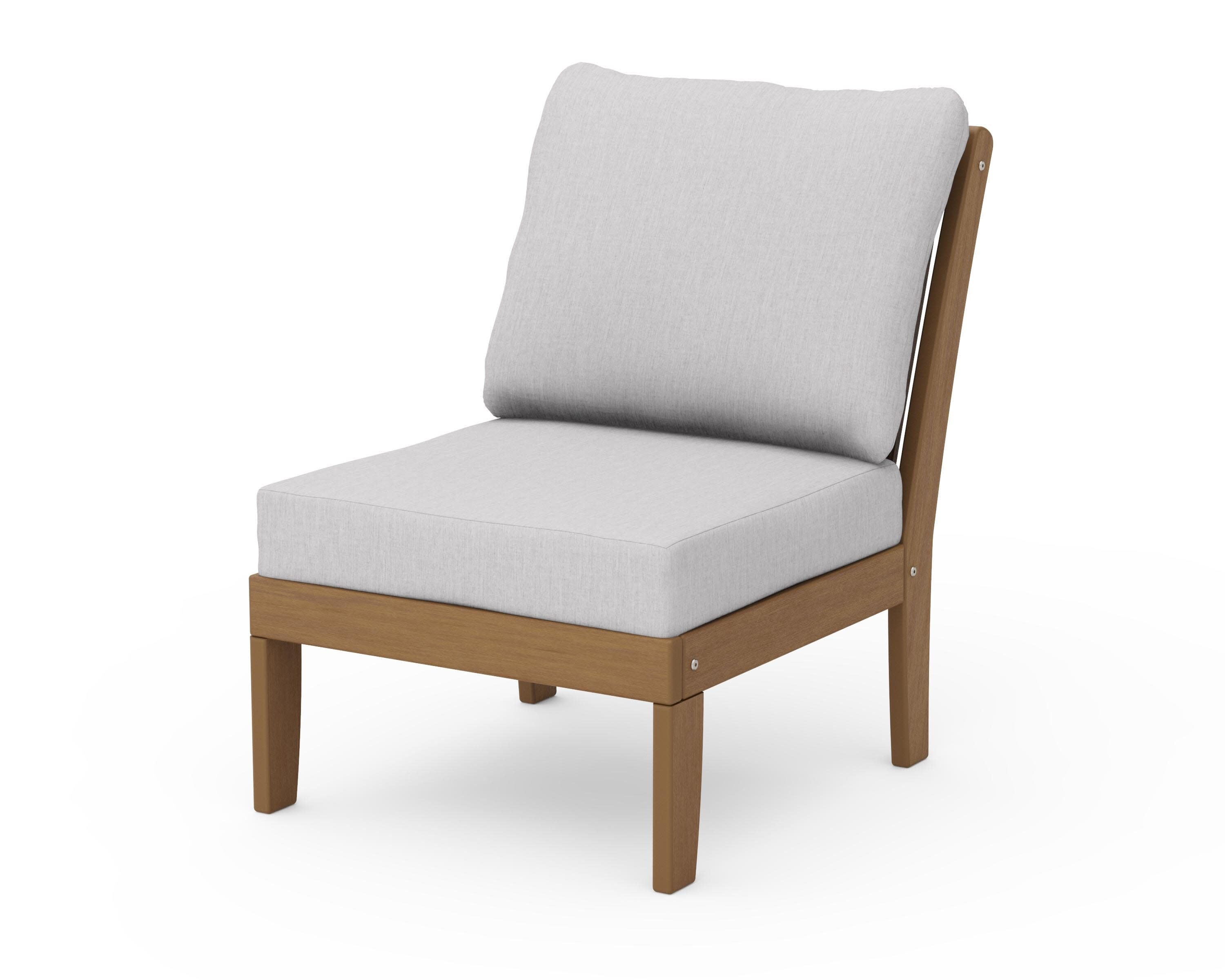 Braxton Modular Armless Chair in Natural / Granite