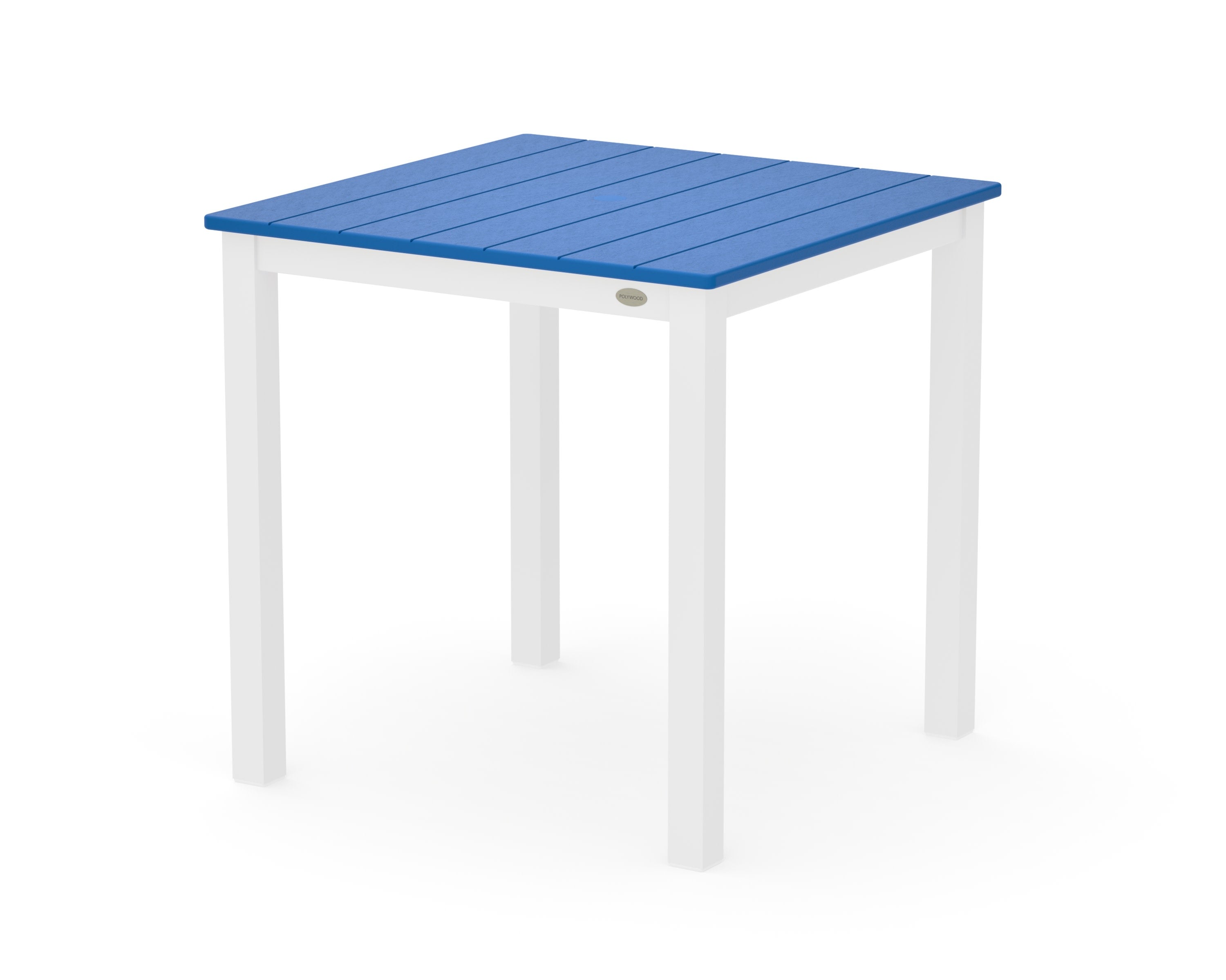 Main Street 30 x 30 Dining Table in White / Pacific Blue