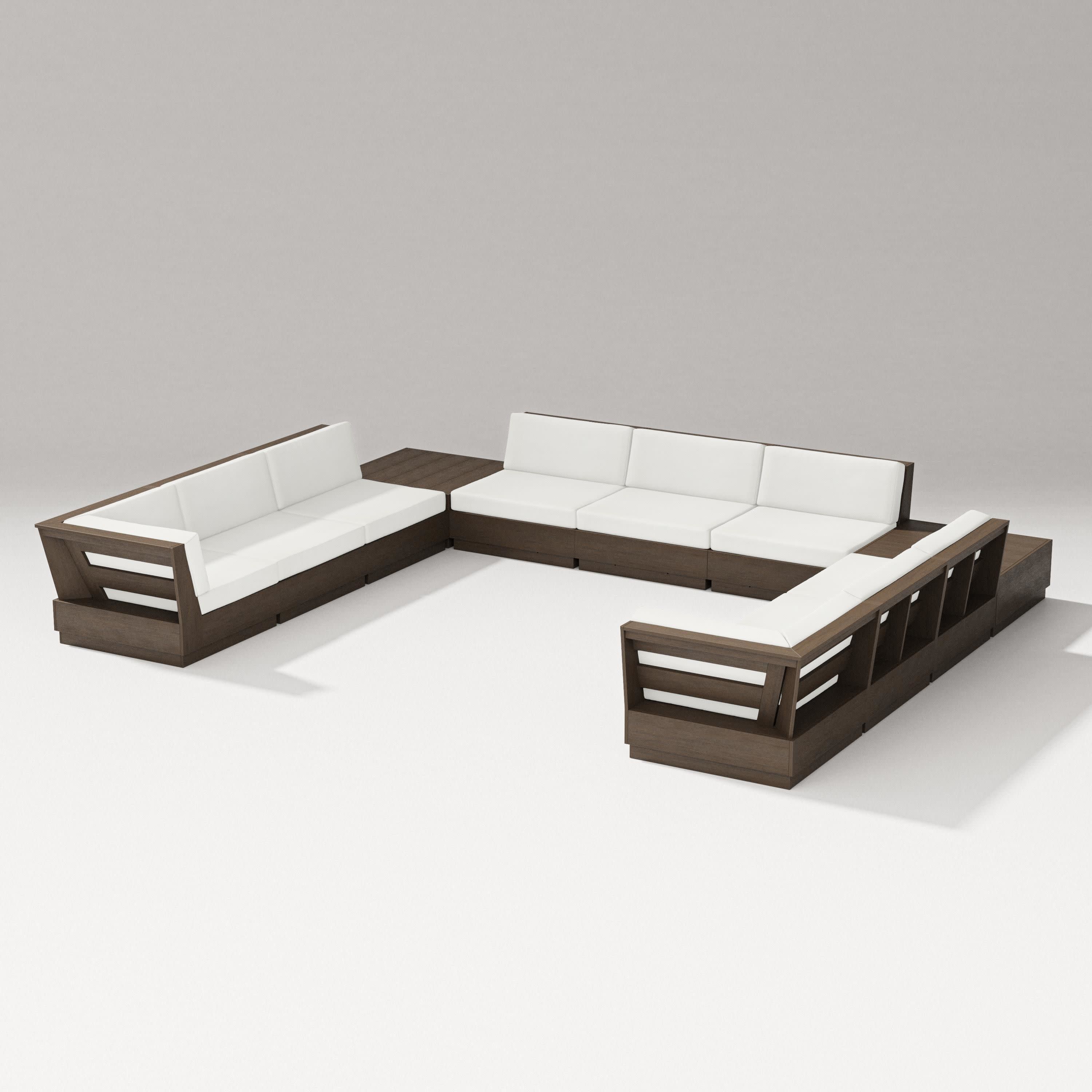 Elevate 11-Piece U-Shaped Sofa Sectional in Kona / Natural Linen