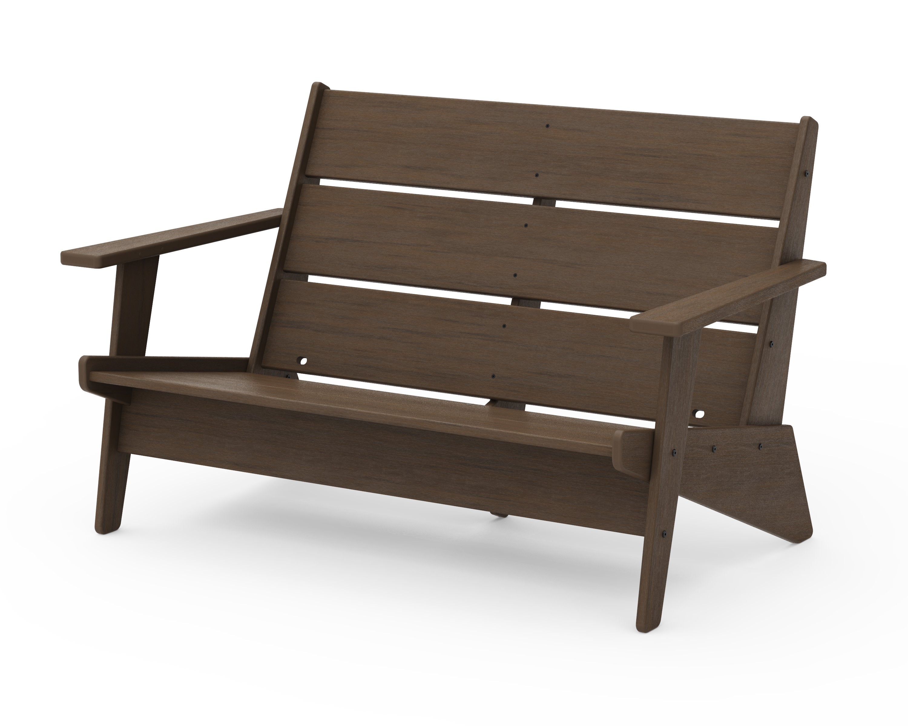 Riviera Modern Lounge Loveseat Frame in Kona