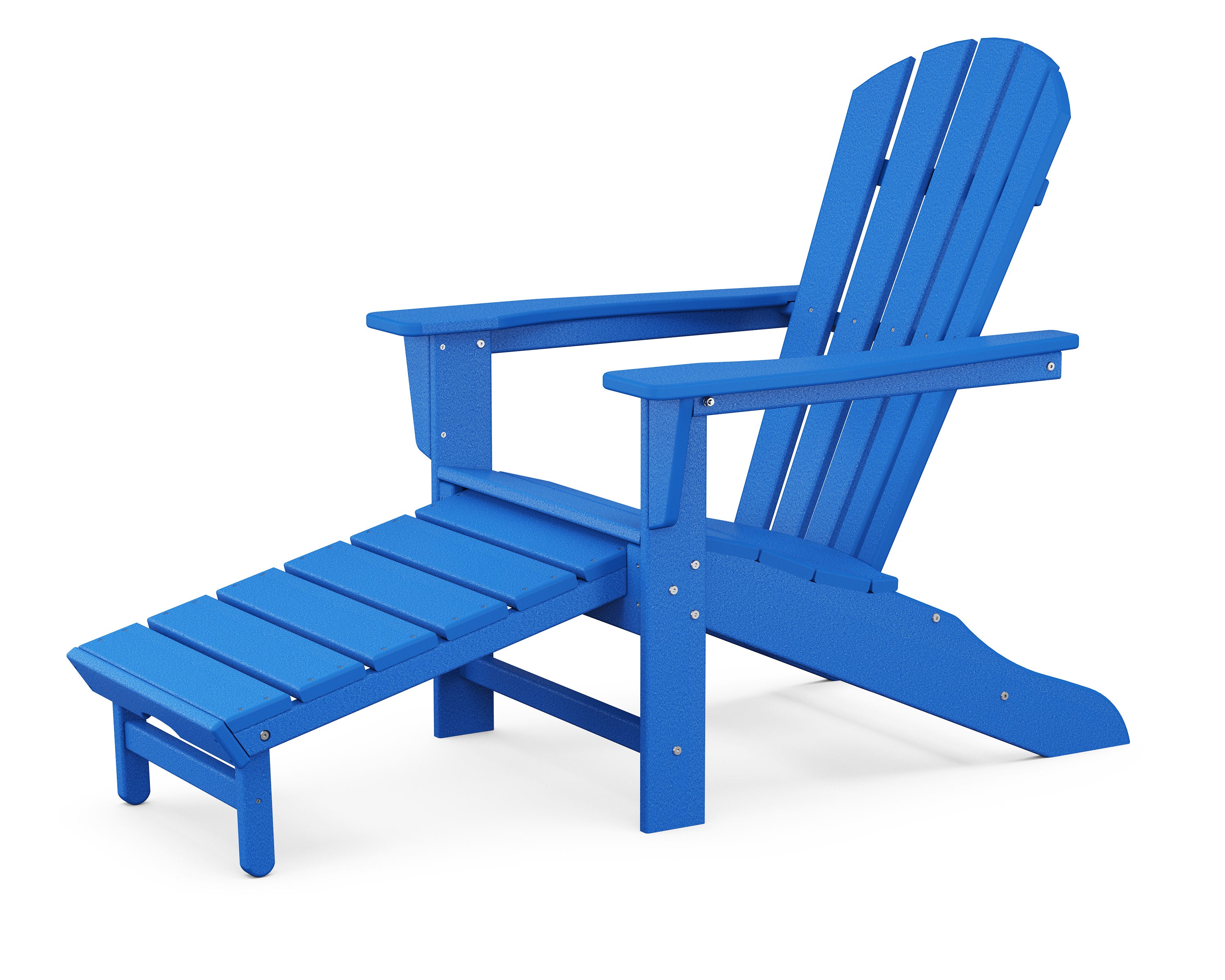 Palm Coast Ultimate Adirondack with Hideaway Ottoman in Pacific Blue