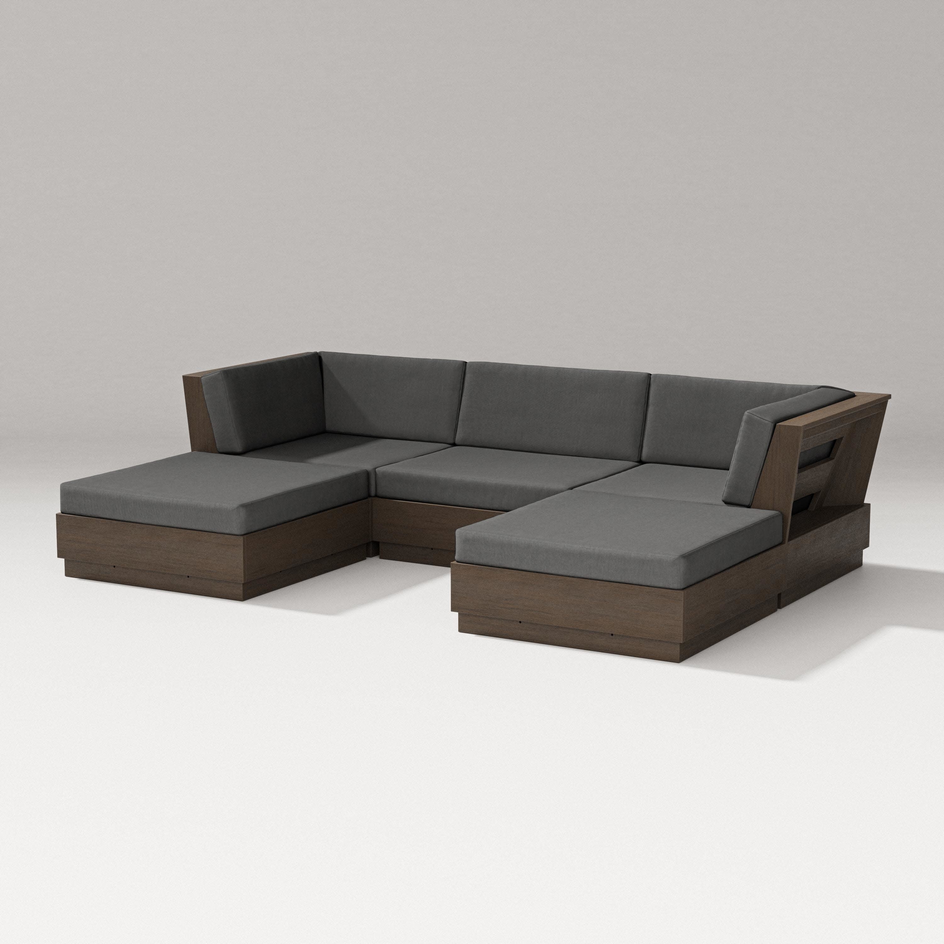 Elevate Double Chaise Sectional in Kona / Spectrum Carbon