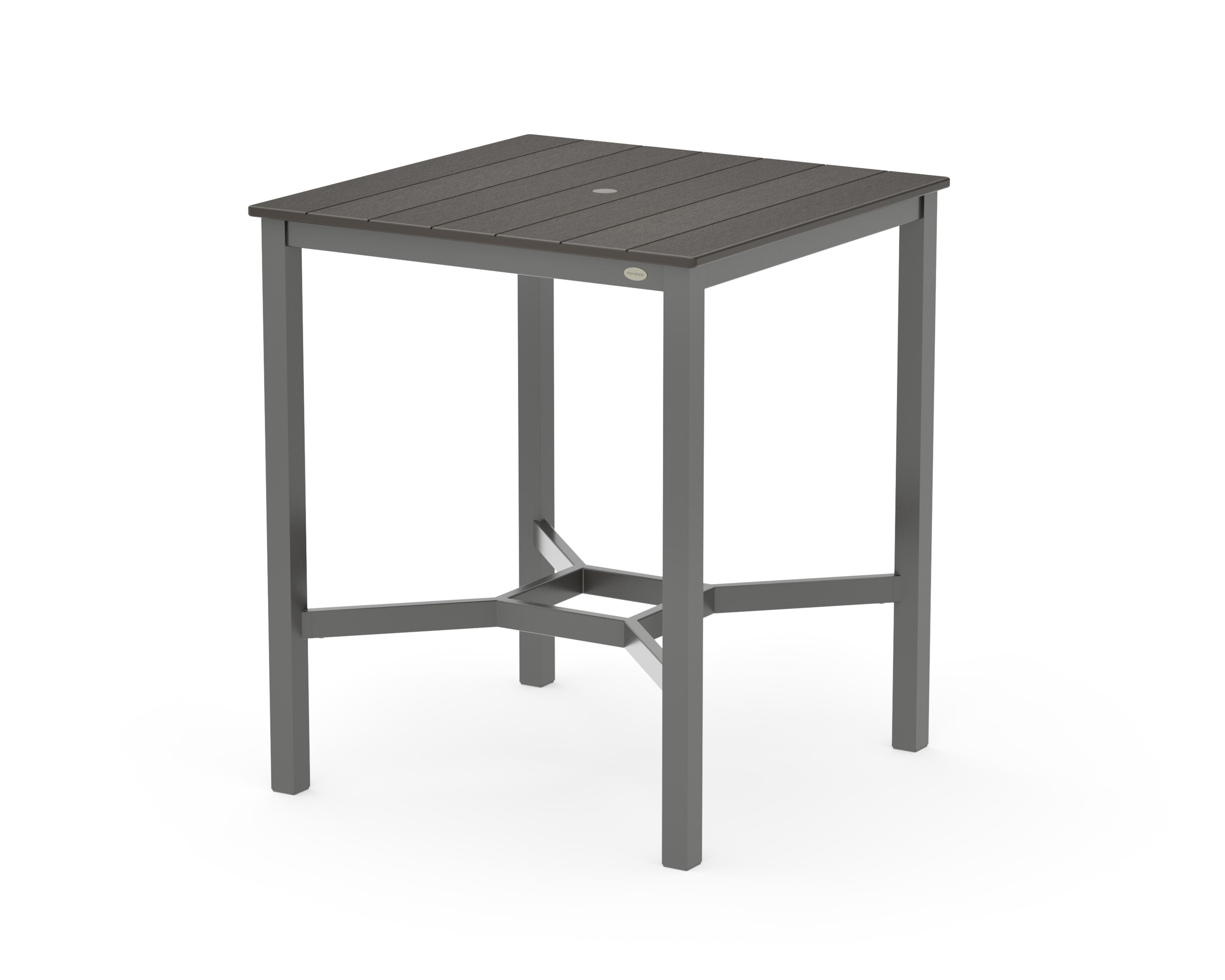 Main Street 36 x 36 Bar Table in Charcoal / Vintage Coffee