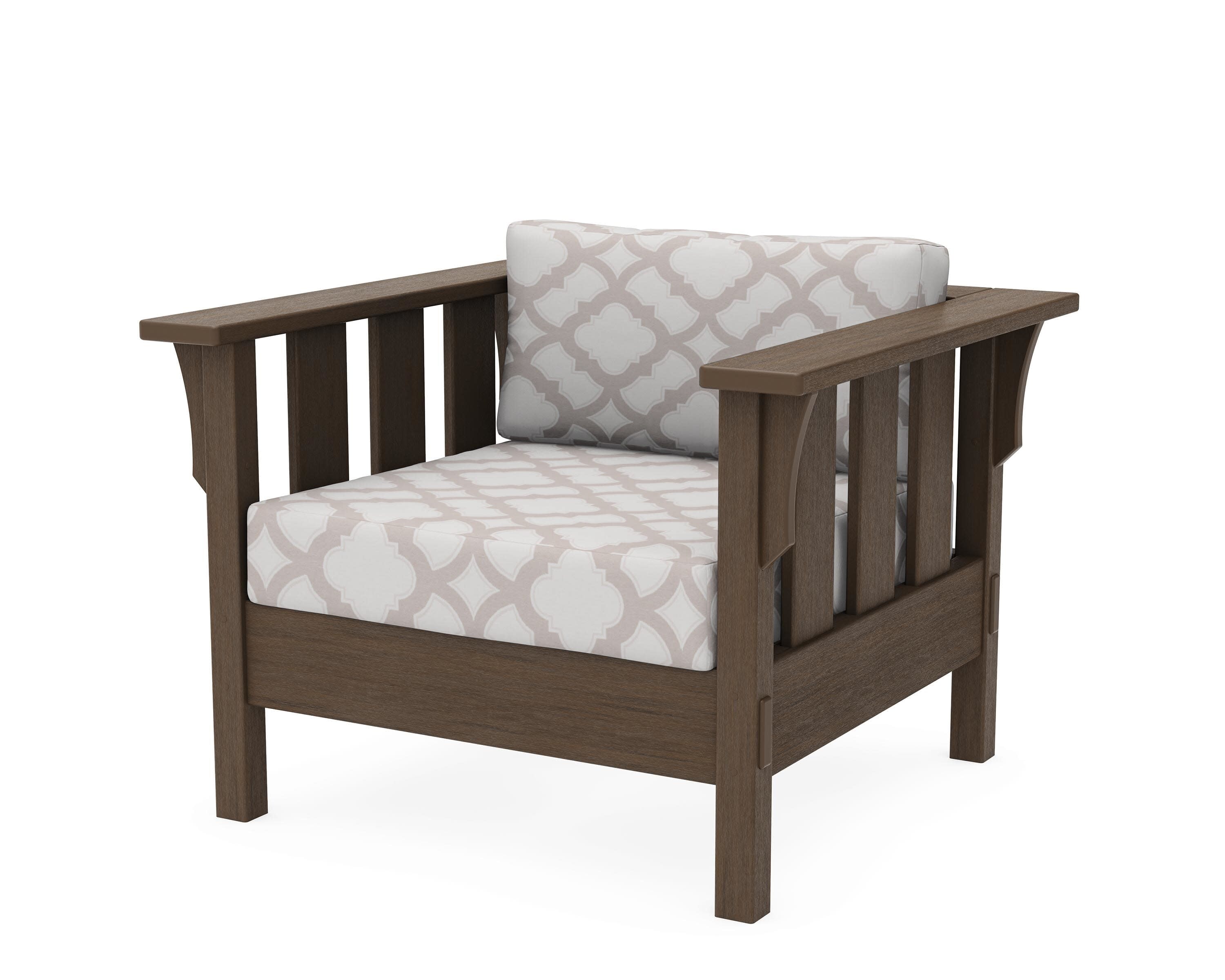 Acadia Deep Seating Chair in Kona / Trellis Dune Burlap