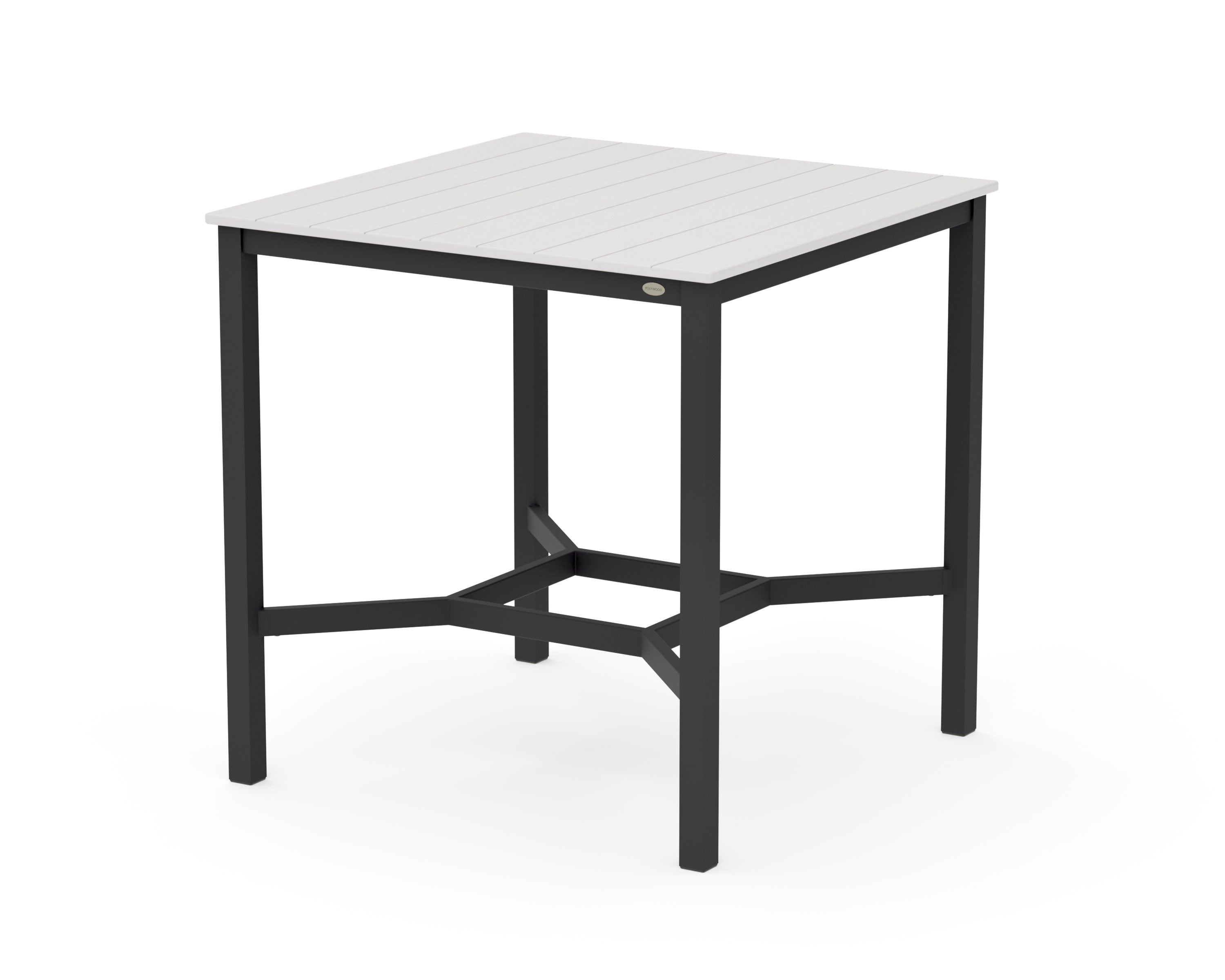 Main Street 42 x 42 Bar Table in Black / Vintage White