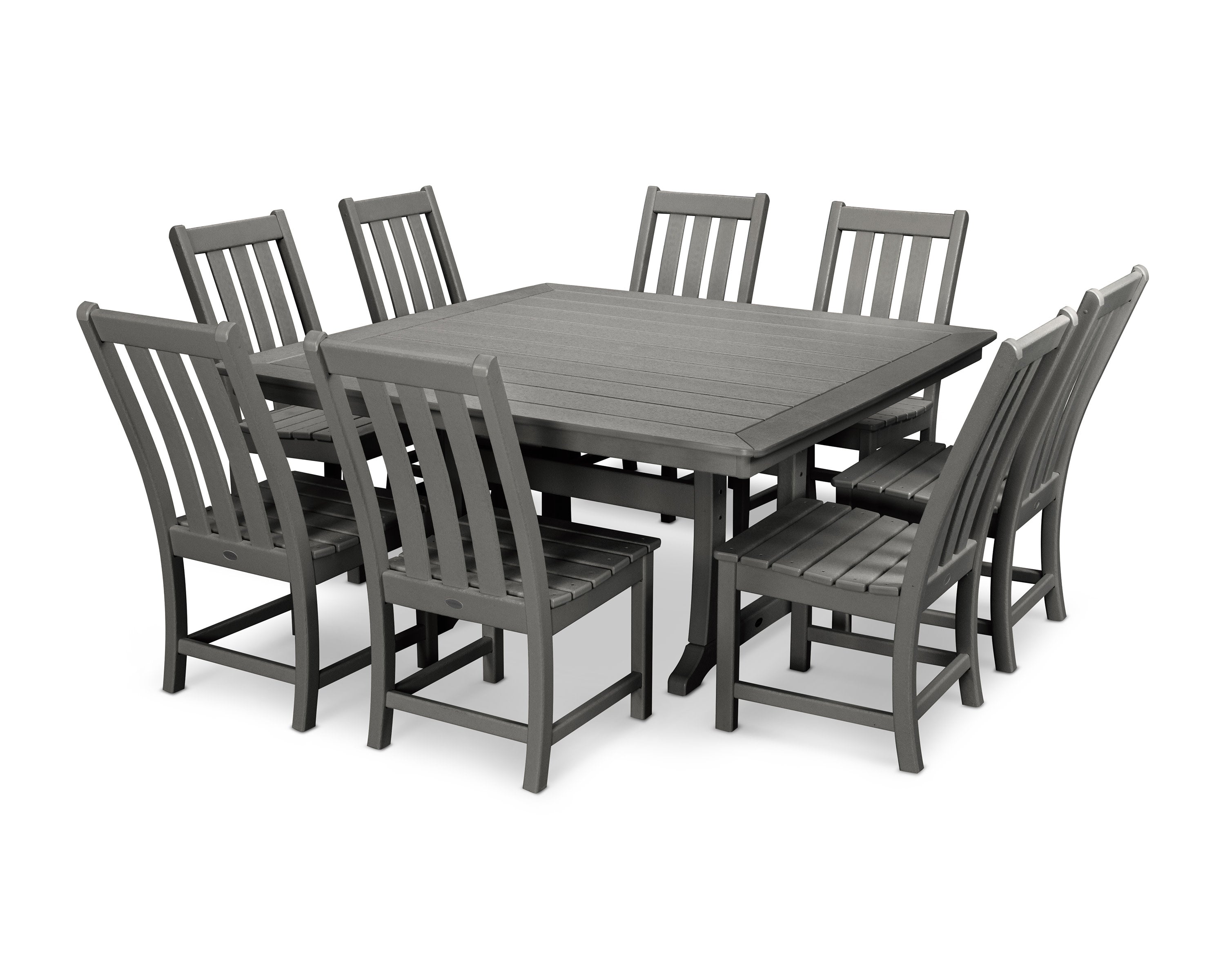 Vineyard 9-Piece Dining Set in Slate Grey