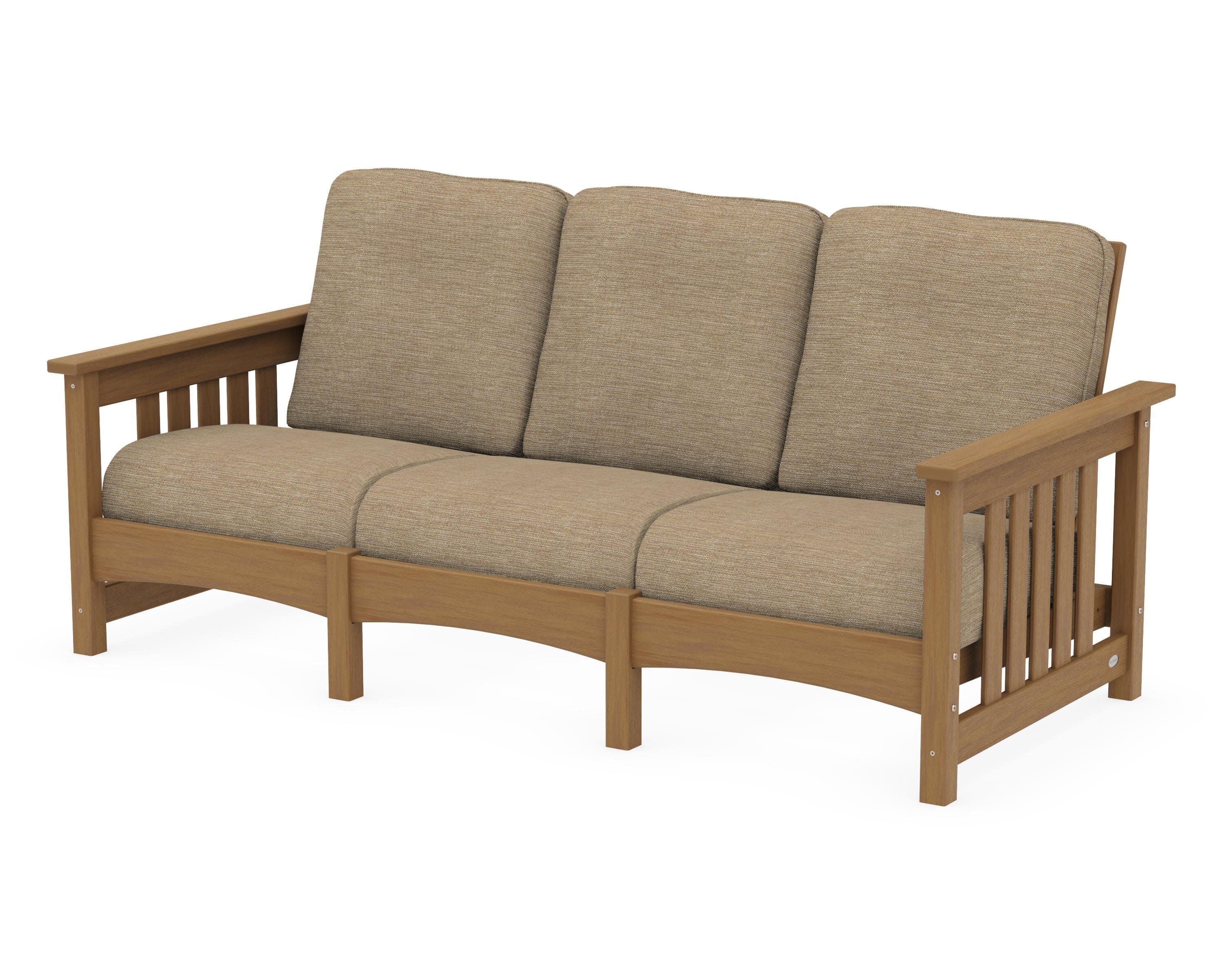Club Mission Sofa in Natural / Charmer Desert