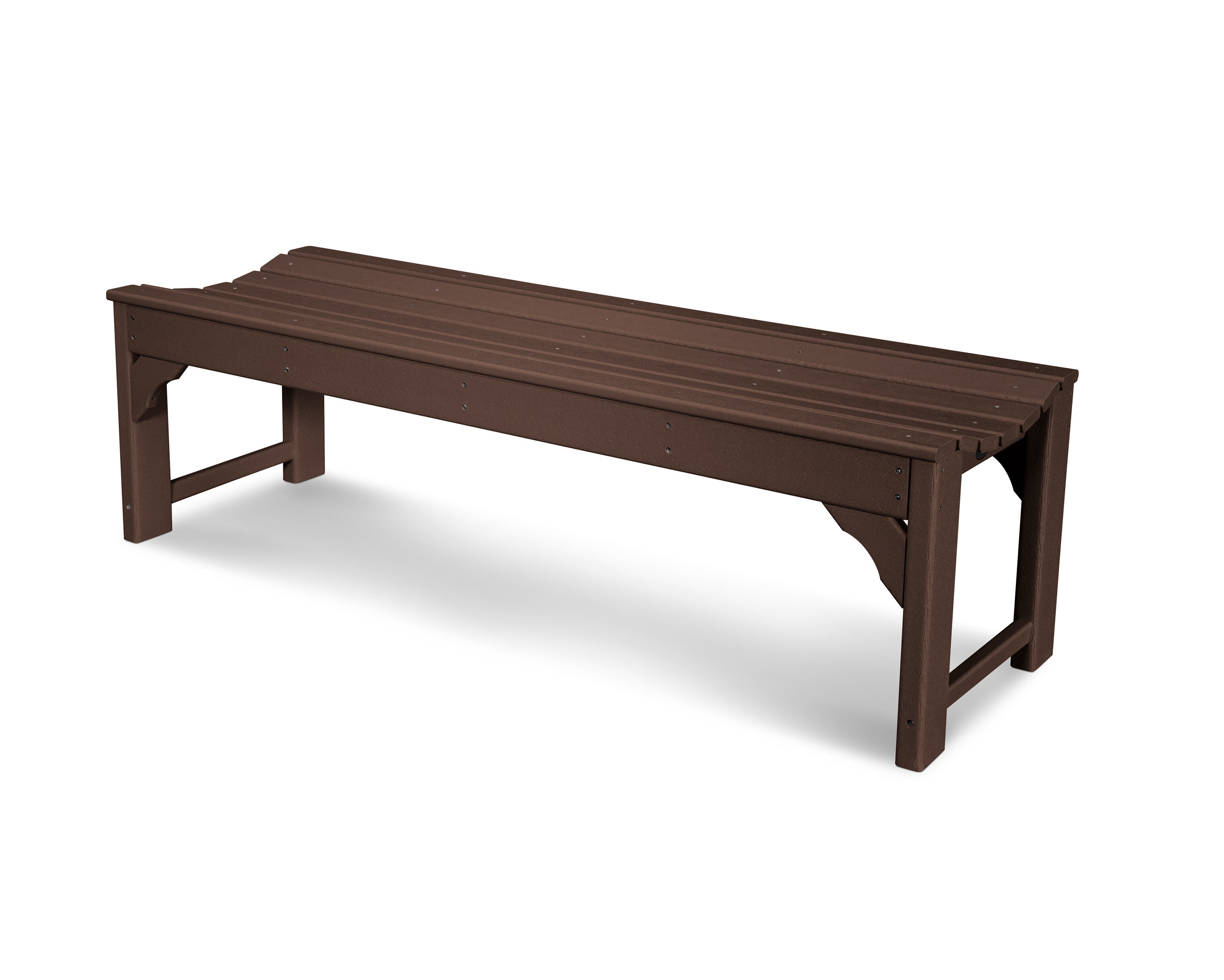 Traditional Garden 60" Backless Bench in Mahogany