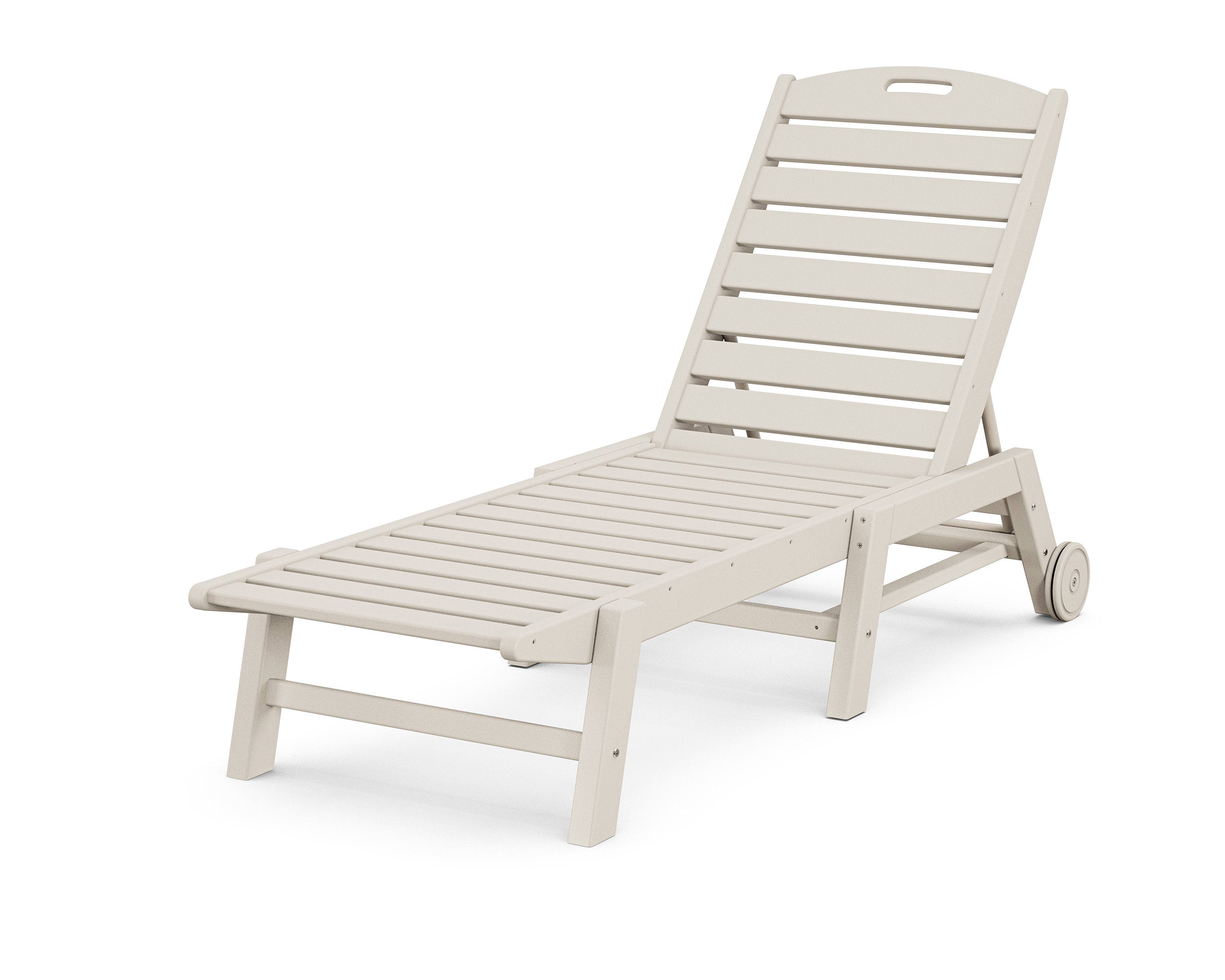 Nautical Chaise with Wheels in Sand