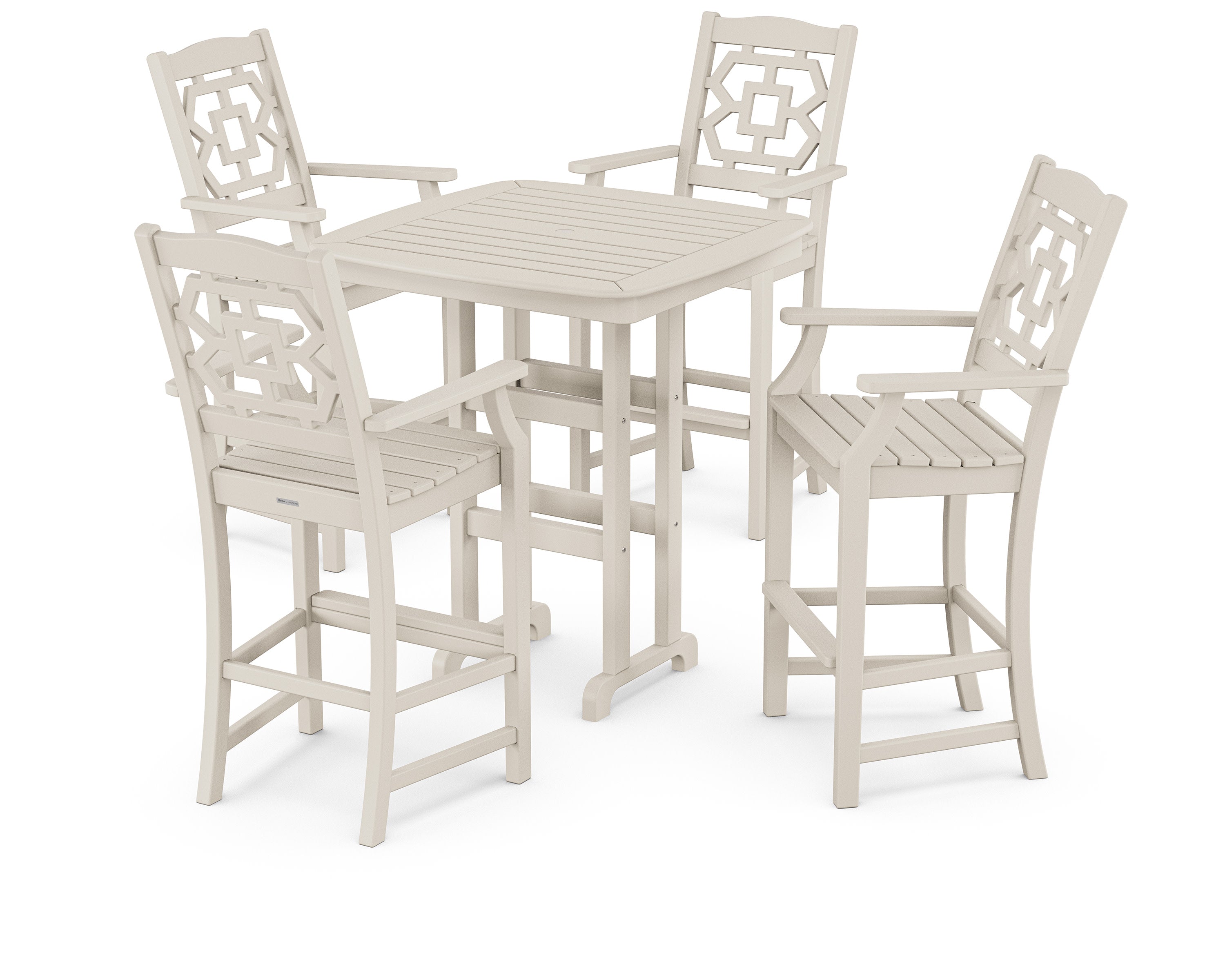 Chinoiserie 5-Piece Bar Set in Sand