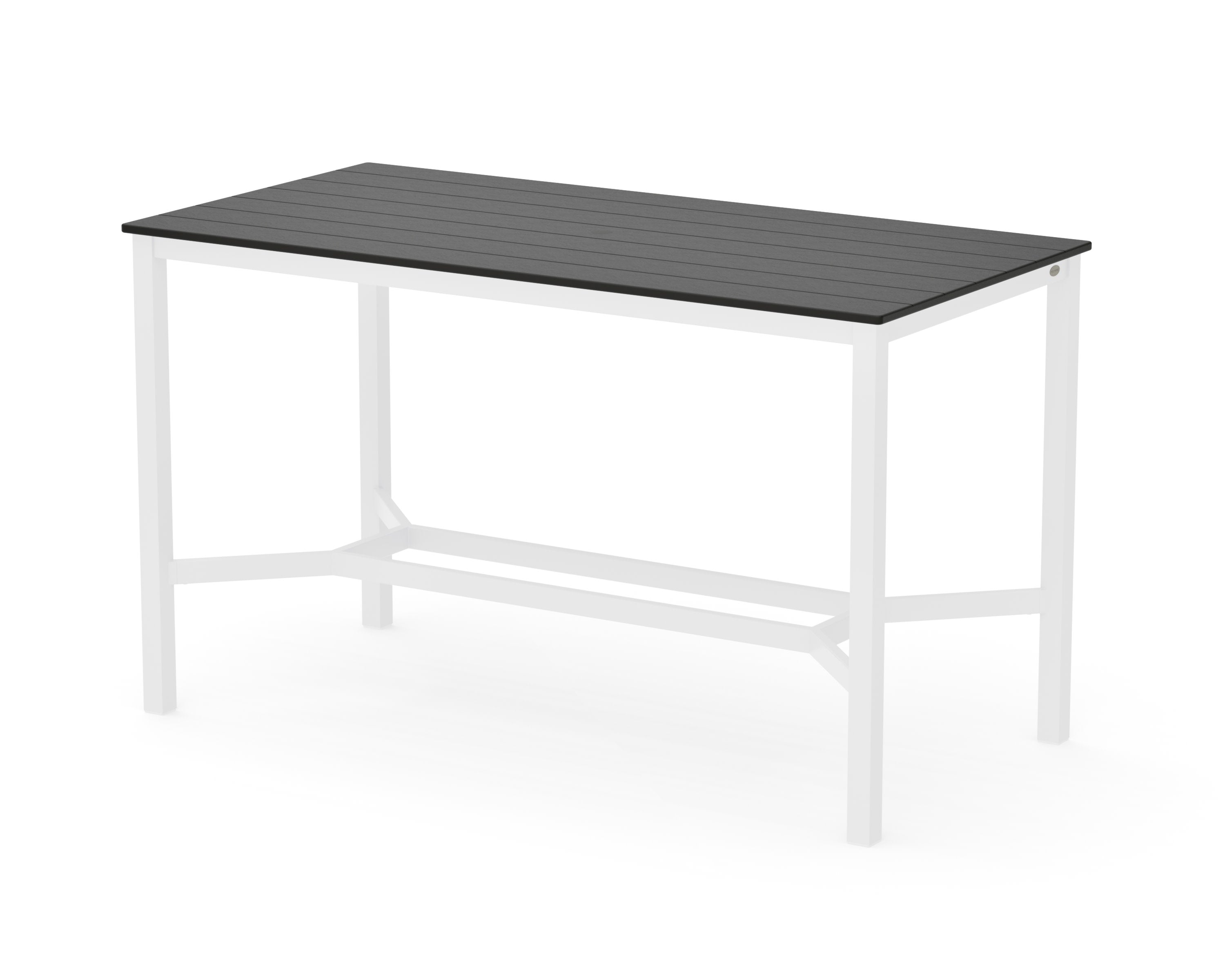 Main Street 36 x 72 Bar Table in White / Black