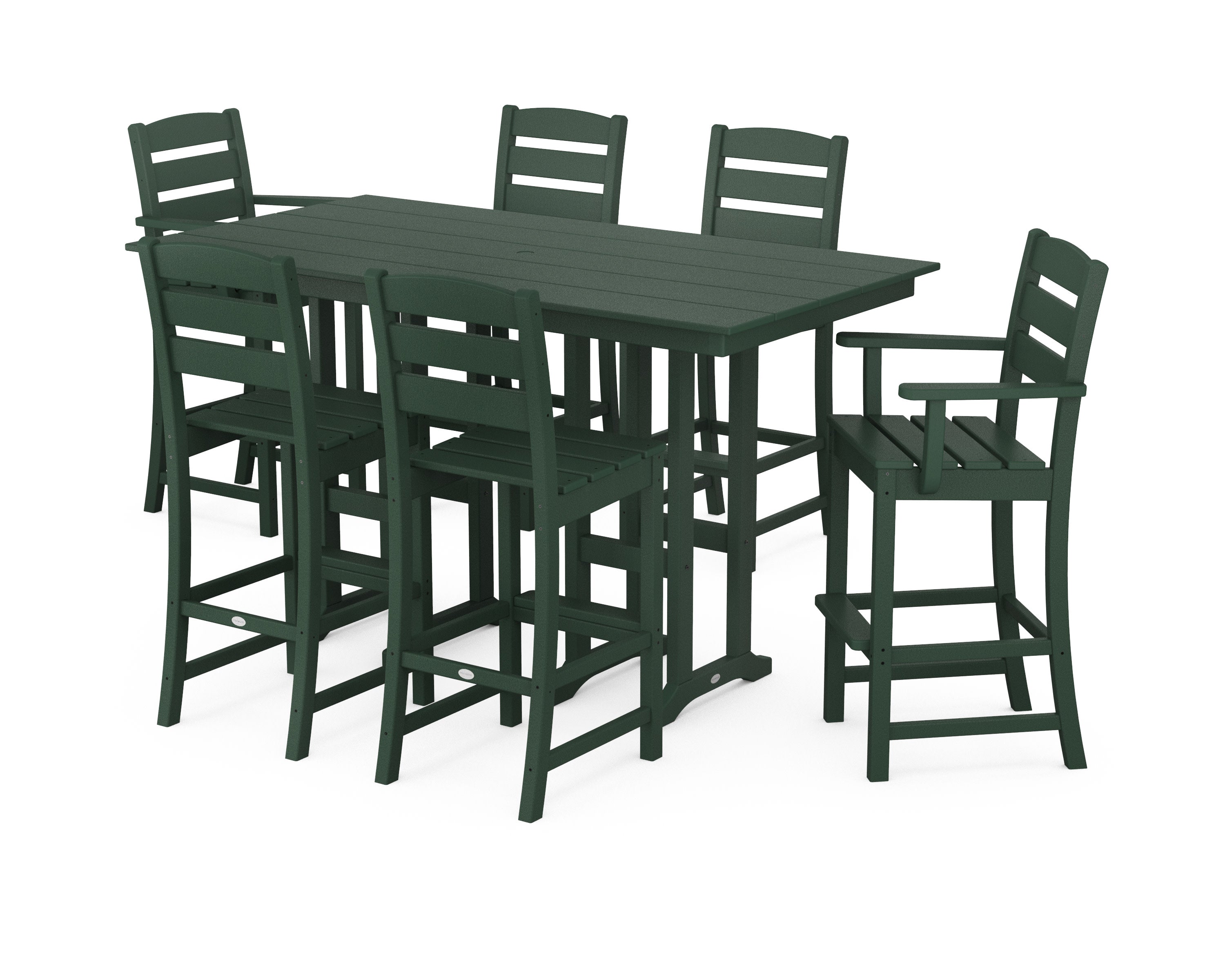 Lakeside 7-Piece Bar Set in Green
