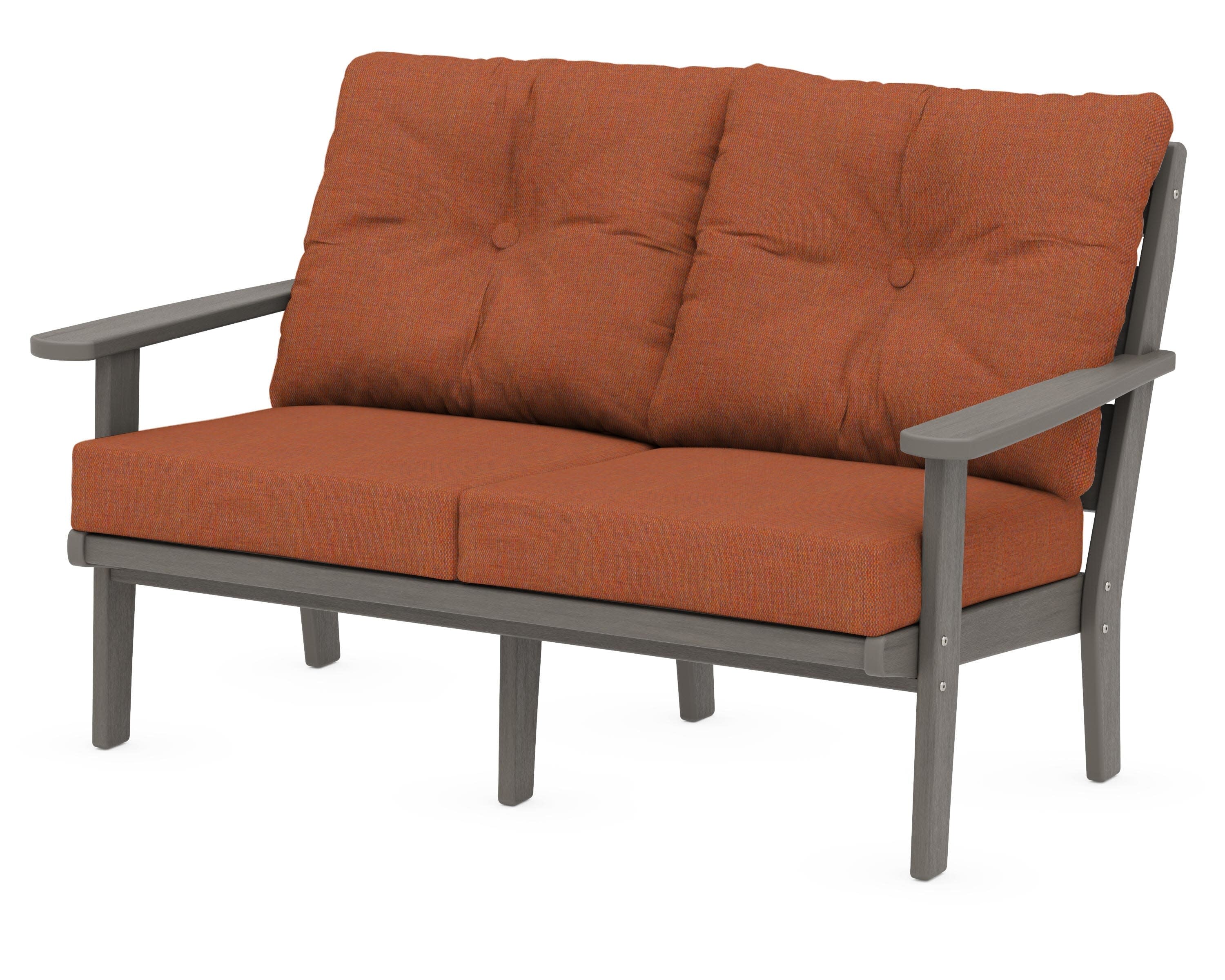 Lakeside Deep Seating Loveseat in Driftwood / Play Adobe