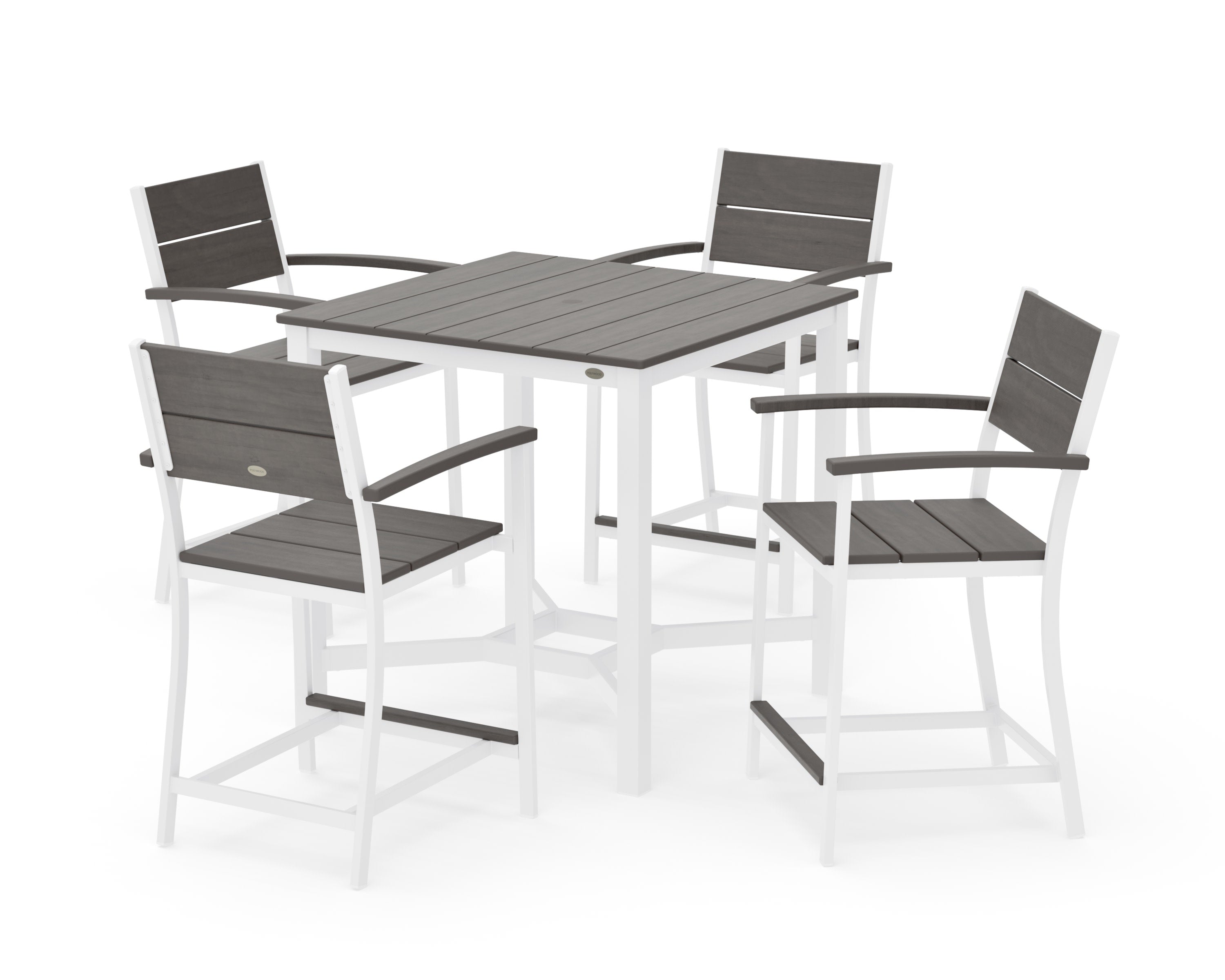 Main Street 5-Piece Counter Set in White / Driftwood