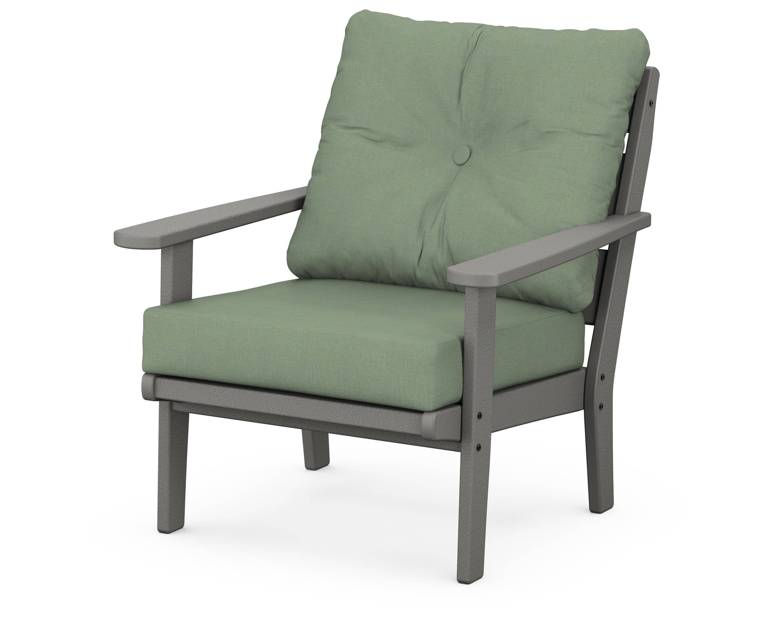 Lakeside Deep Seating Chair in Slate Grey / Exhale Rainwashed