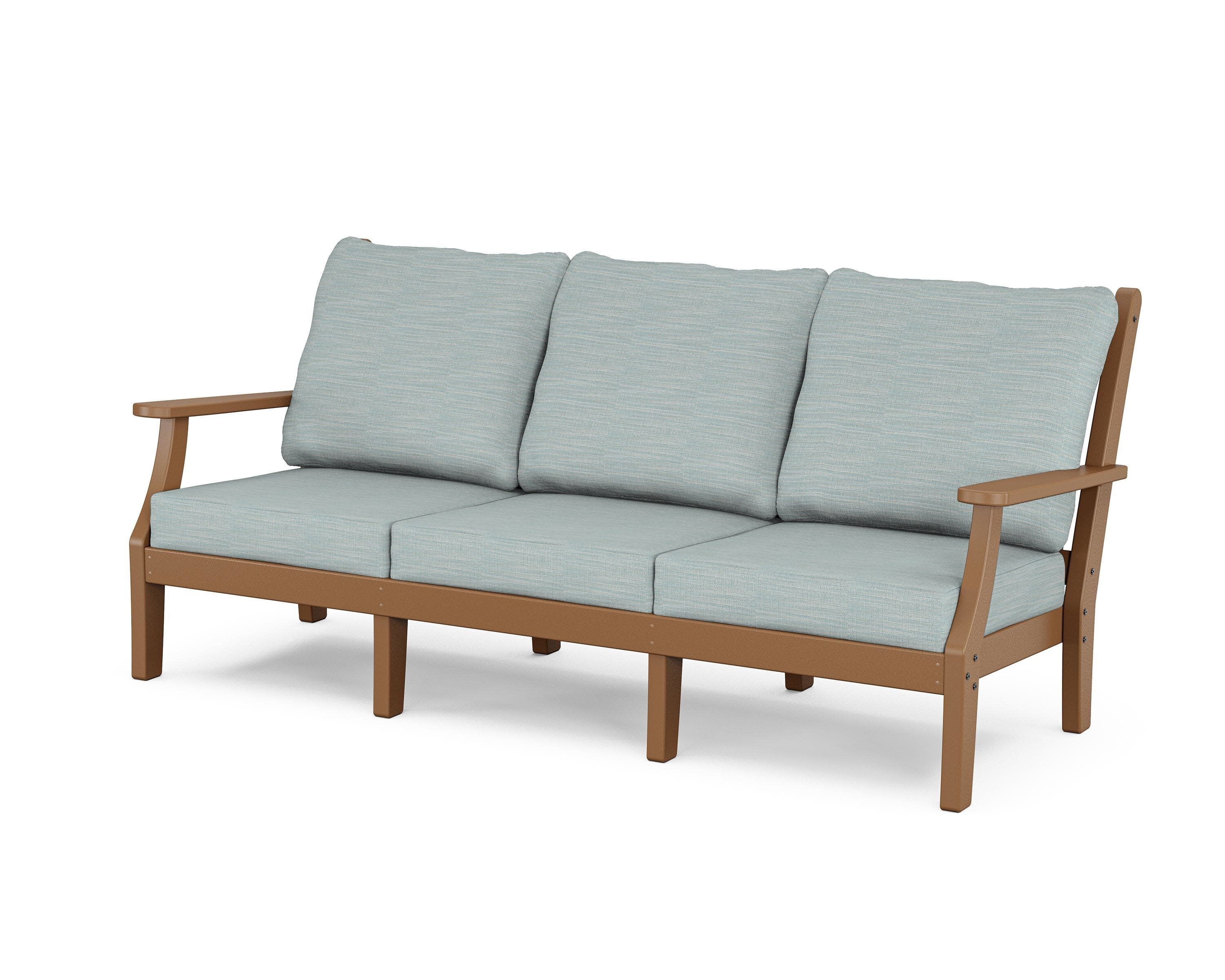 Wovendale Deep Seating Sofa in Teak / Soothe Mist