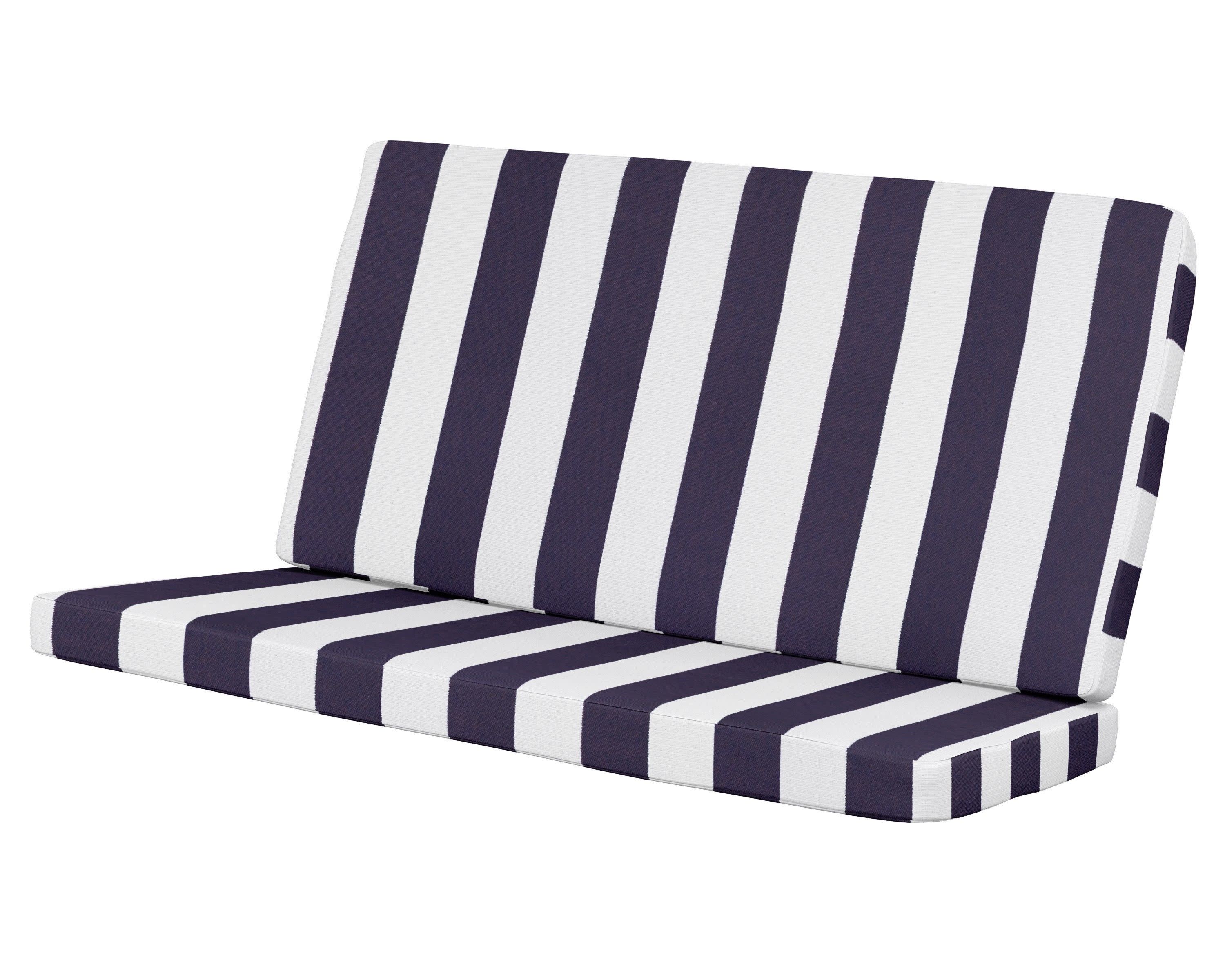 Modern Loveseat Cushion in Cabana Stripe Navy