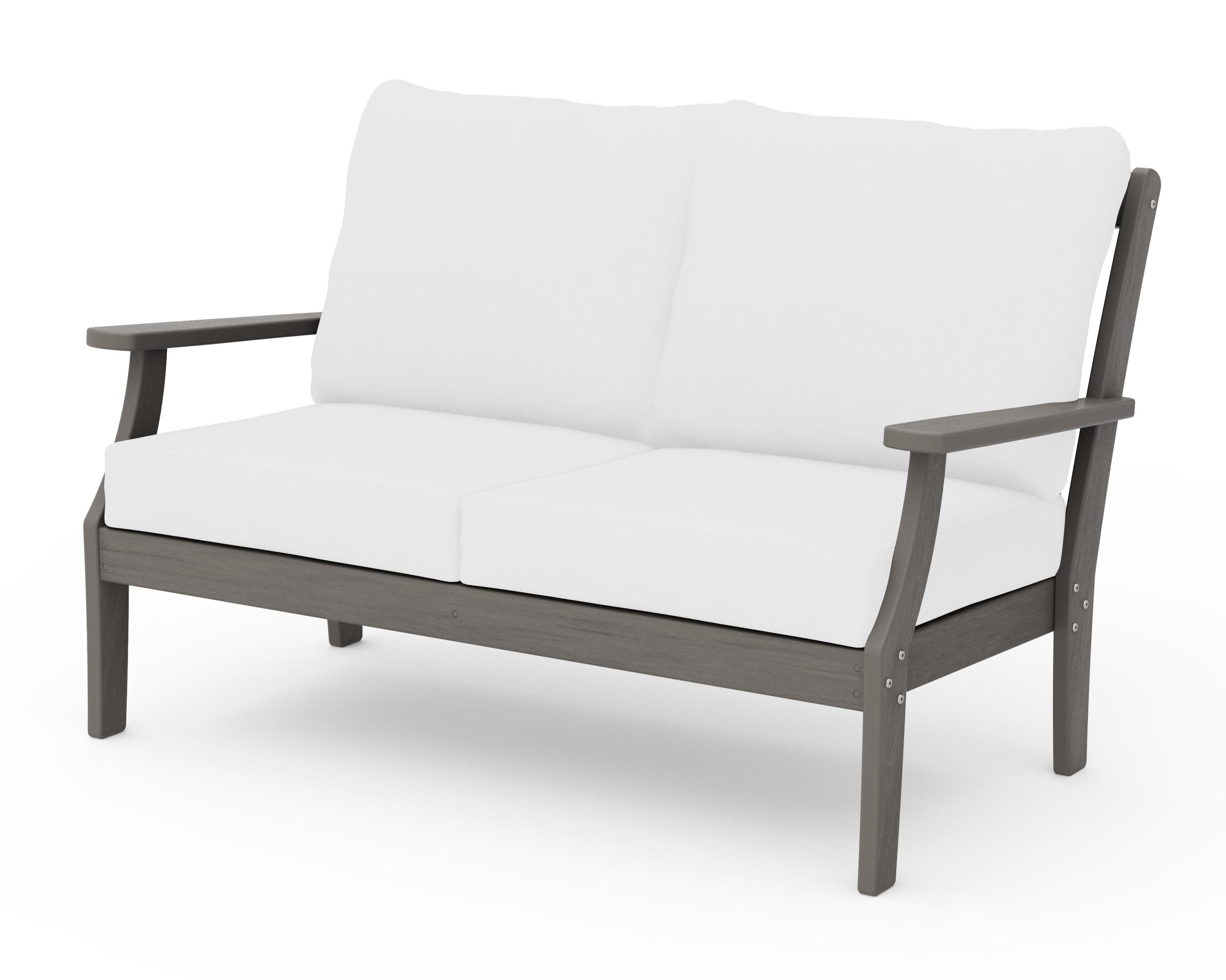 Braxton Deep Seating Loveseat in Driftwood / Natural