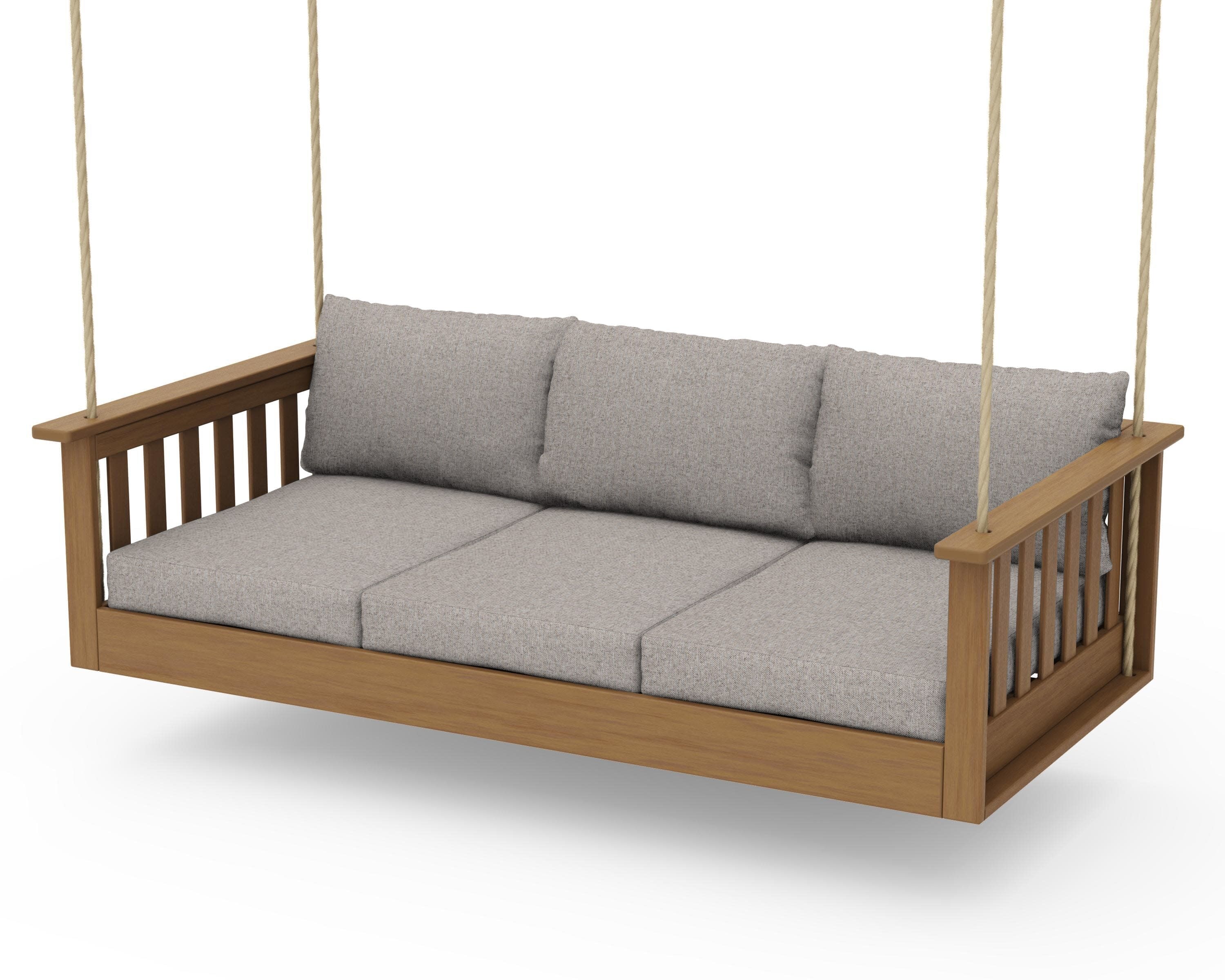 Vineyard Daybed Swing in Natural / Weathered Tweed