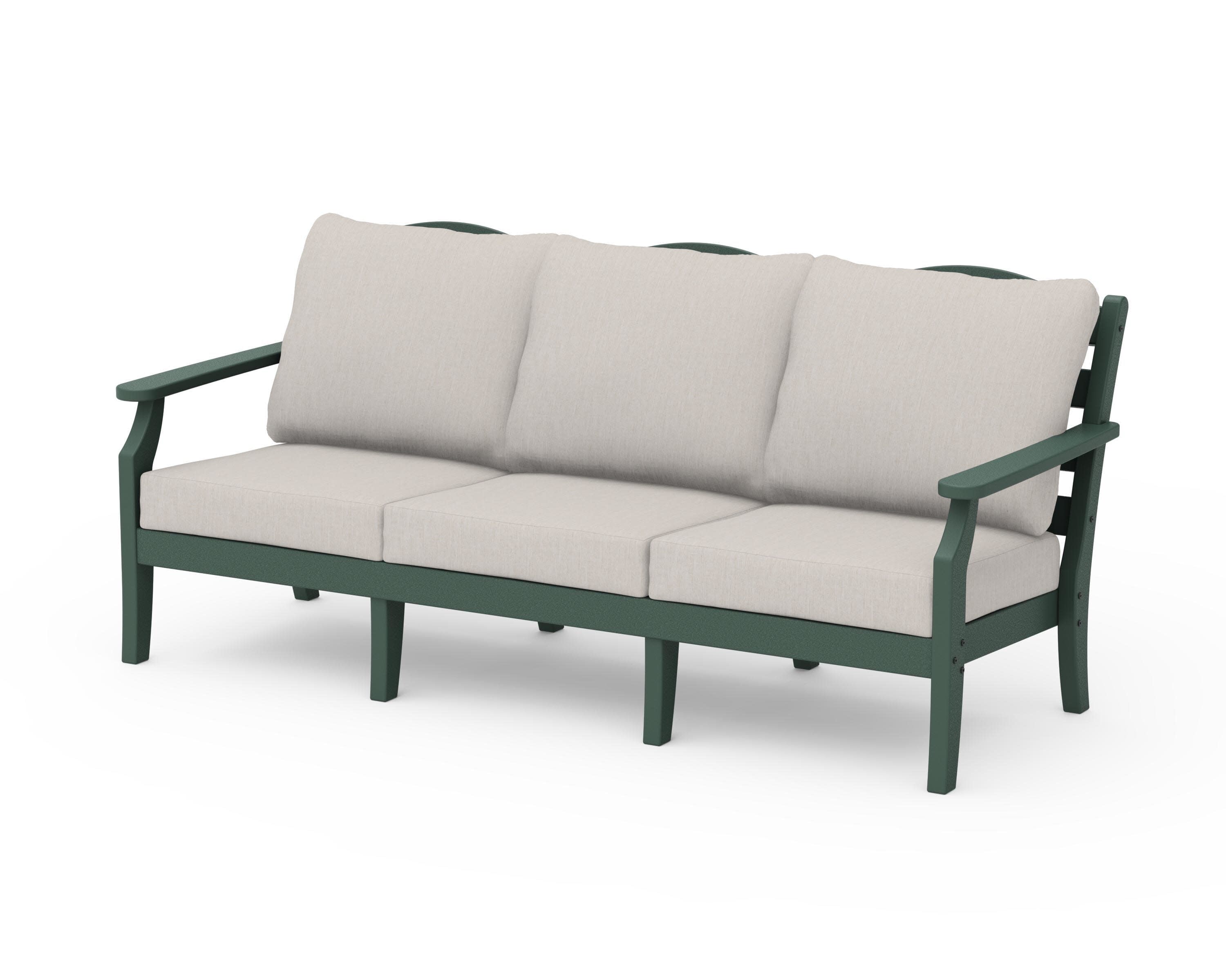 Savannah Deep Seating Sofa in Green / Cast Ash