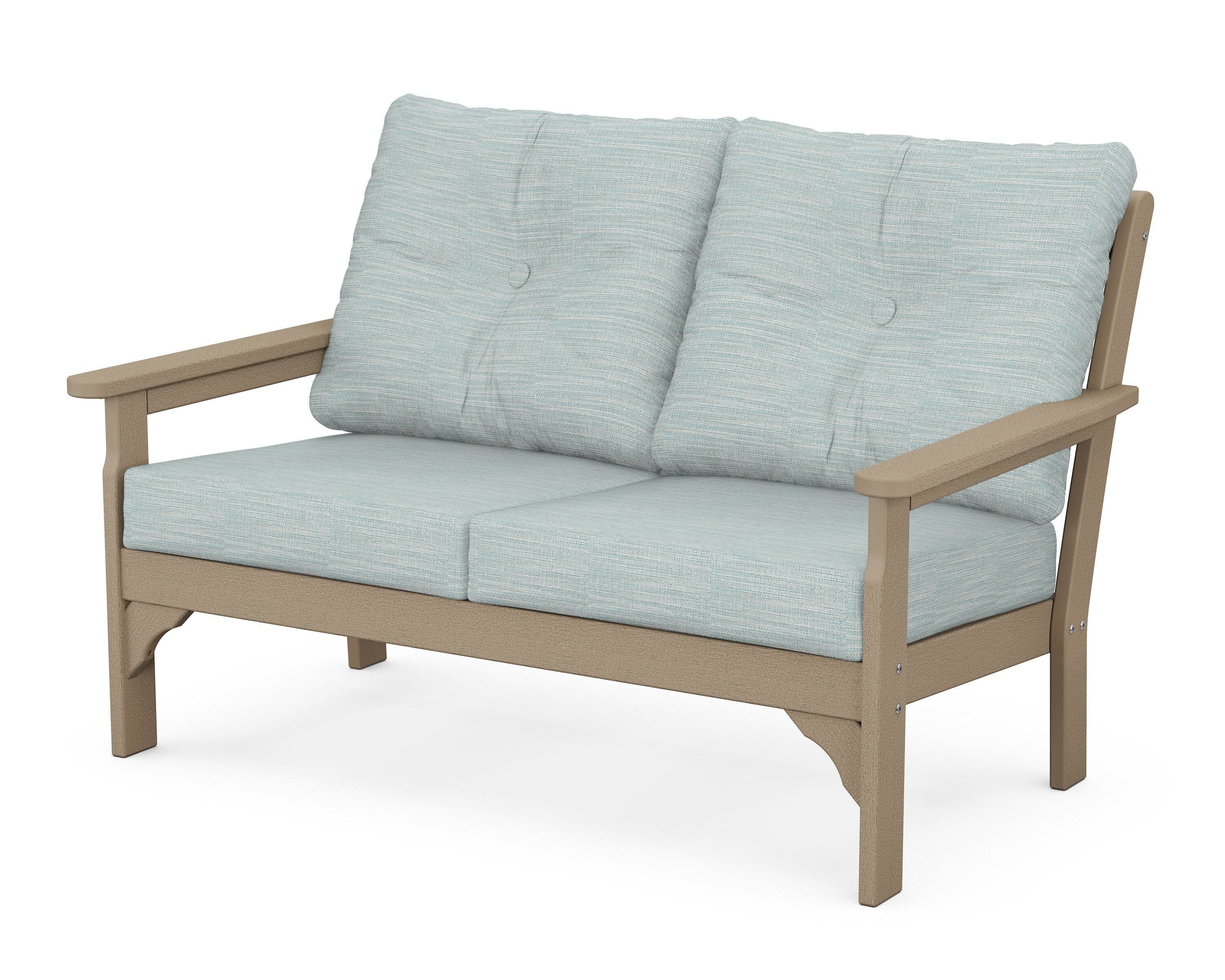 Vineyard Deep Seating Loveseat in Vintage Sahara / Soothe Mist