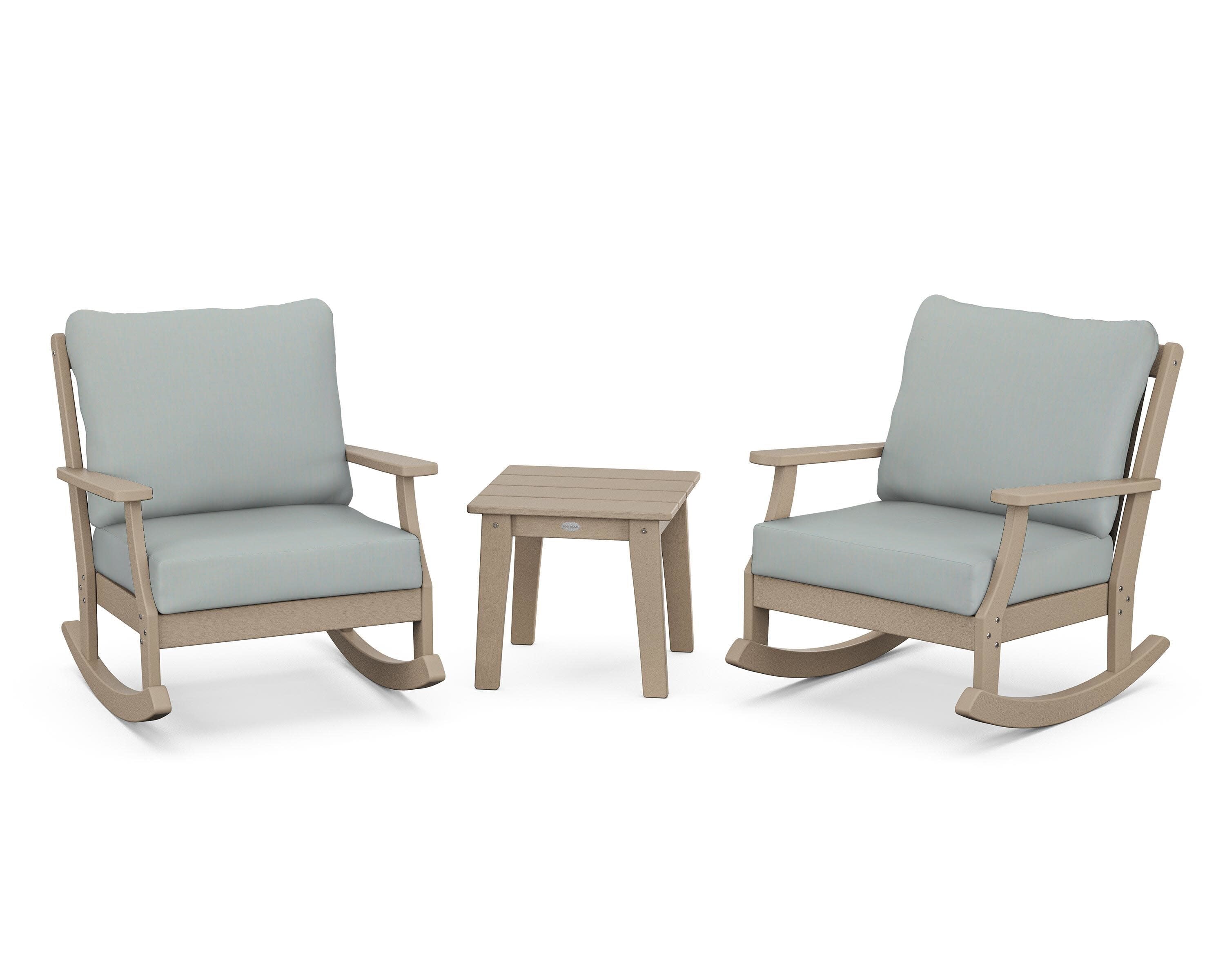 Braxton 3-Piece Deep Seating Rocker Set in Vintage Sahara / Spa