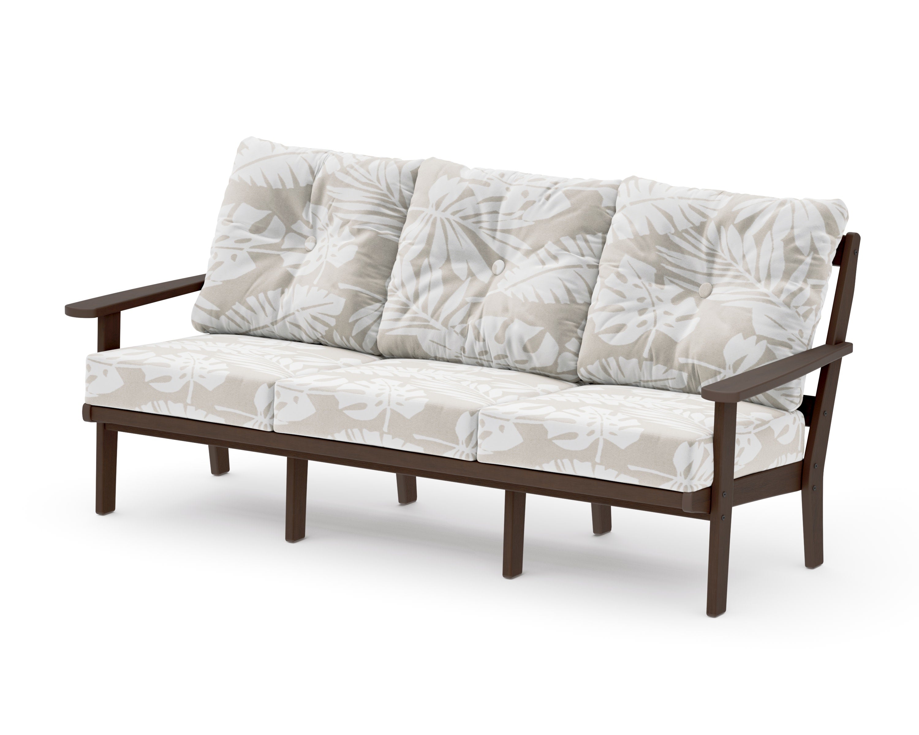 Mission Deep Seating Sofa in Kona / Leaf Dune Burlap