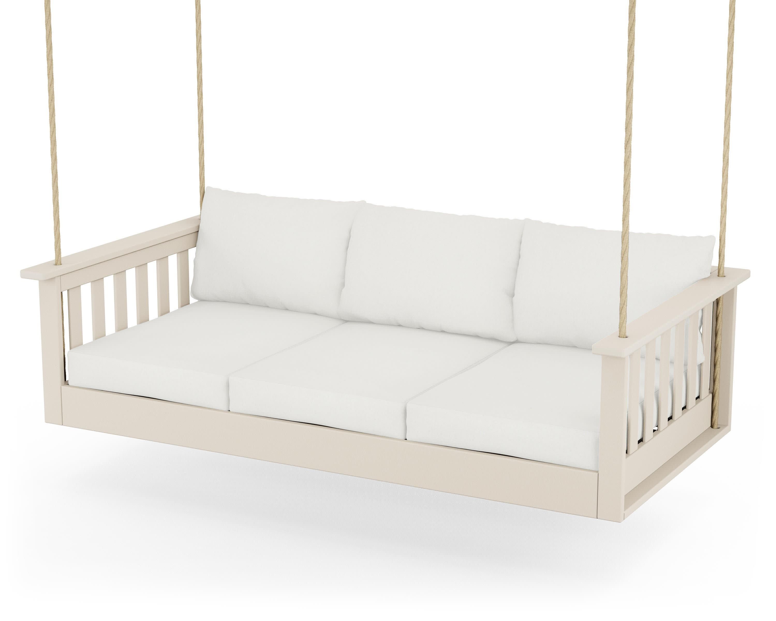 Vineyard Daybed Swing in Sand / Natural Linen