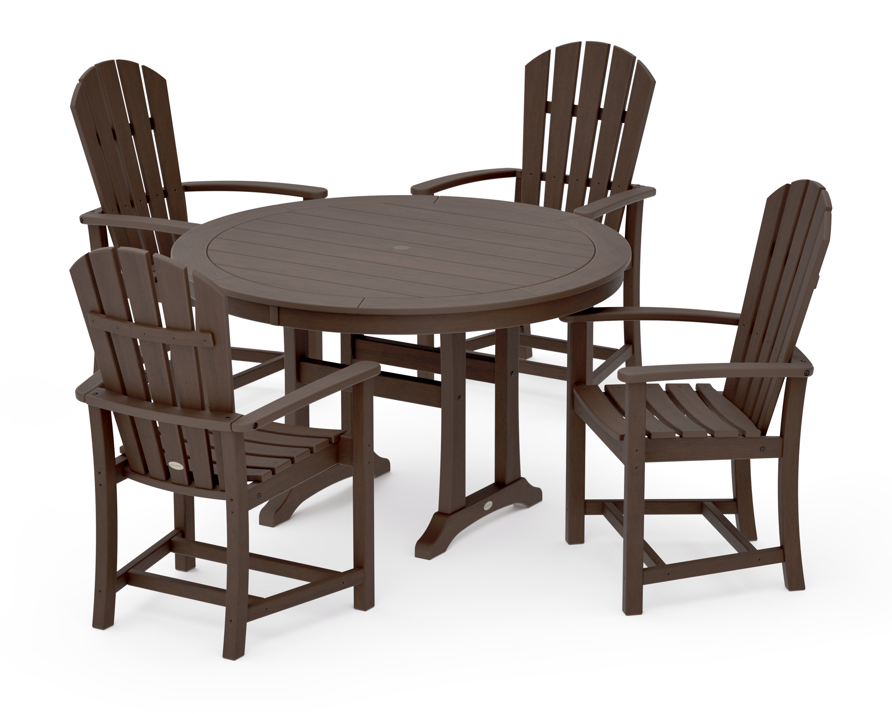 Palm Coast 5-Piece Round Dining Set in Kona